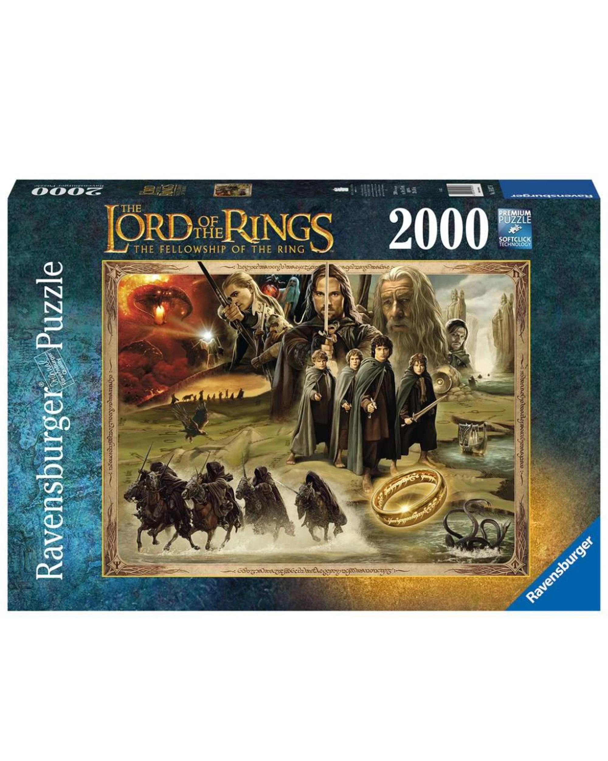 1 Lord of the Rings The Fellowship of the Ring 2000 Piece Jigsaw Puzzle, 1 of 2