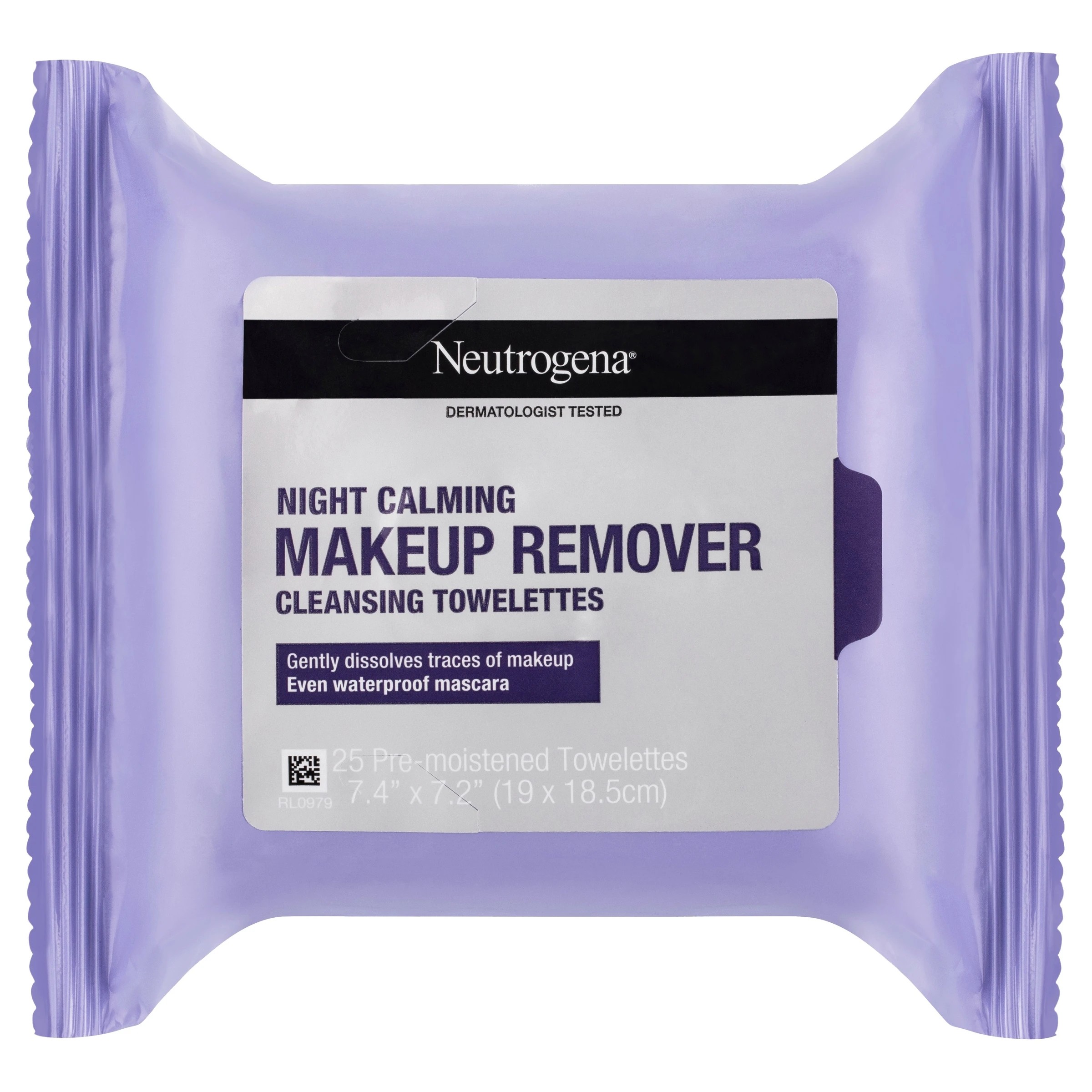 1 Neutrogena Night Calming Makeup Remover Cleansing Towelettes 25 Pack, 1 of 5
