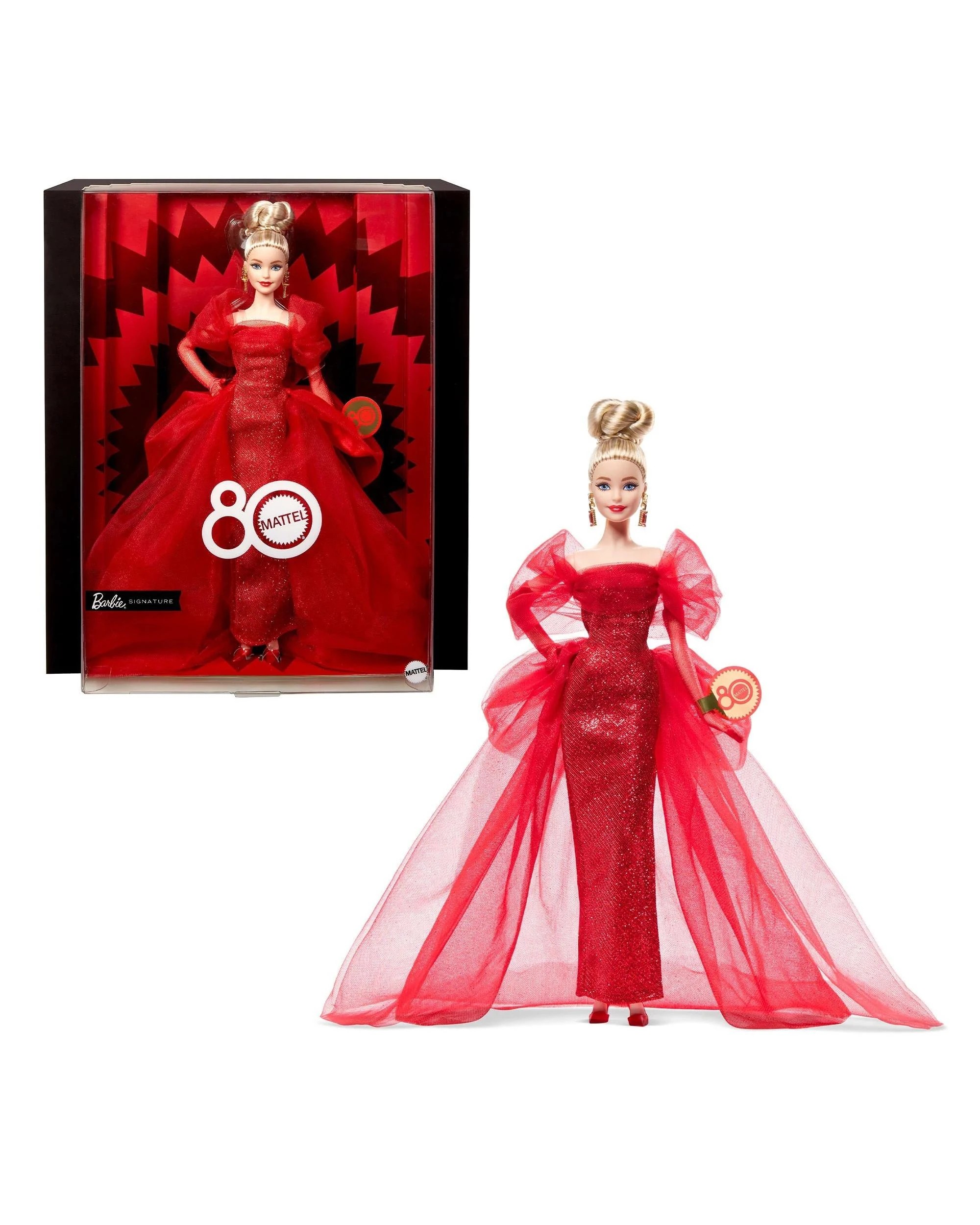 1 Barbie Signature Mattel 80th Anniversary Blonde Doll, 1 of 10