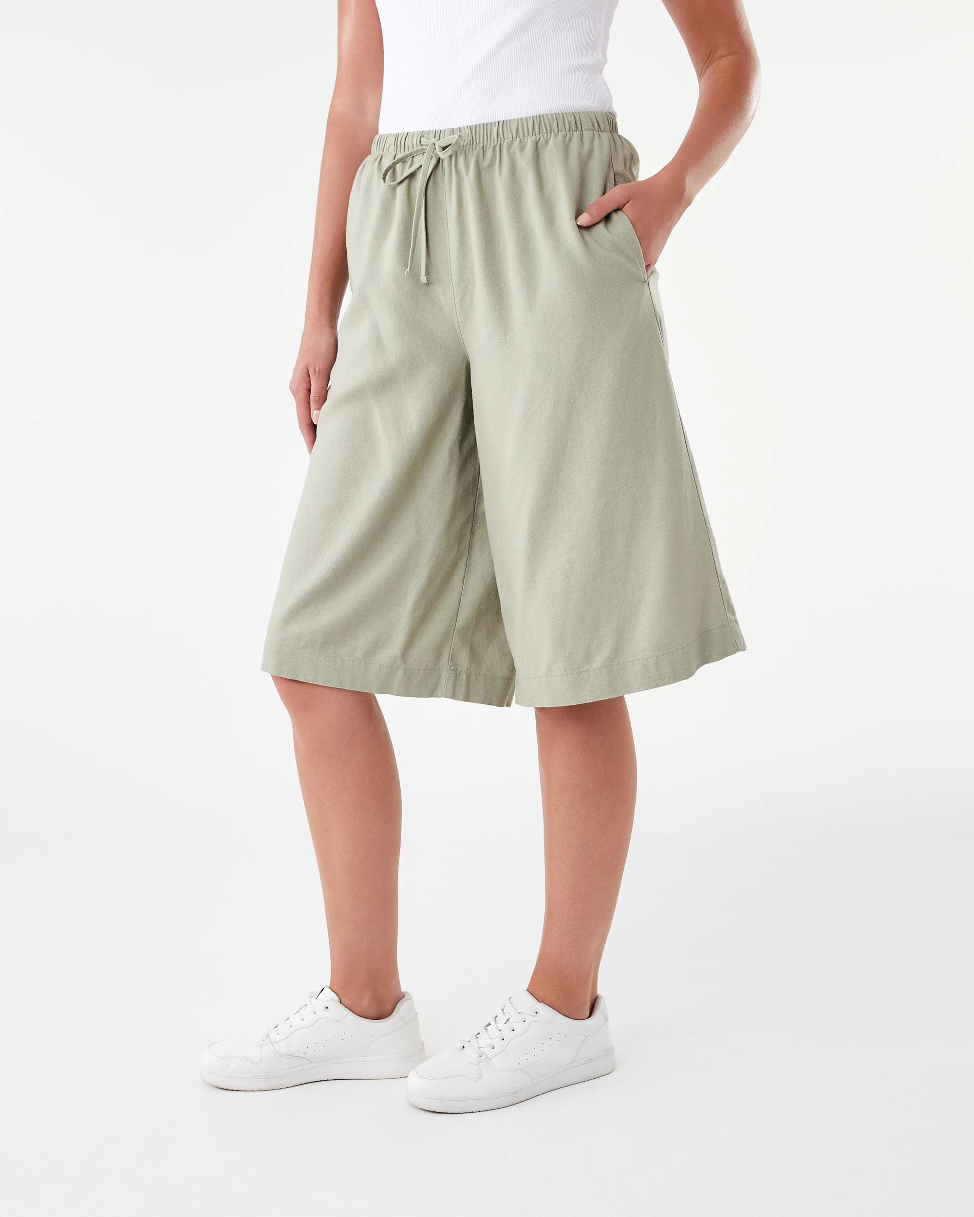 2 Tie Waist Bermuda Shorts Grn Bnksia, 2 of 6