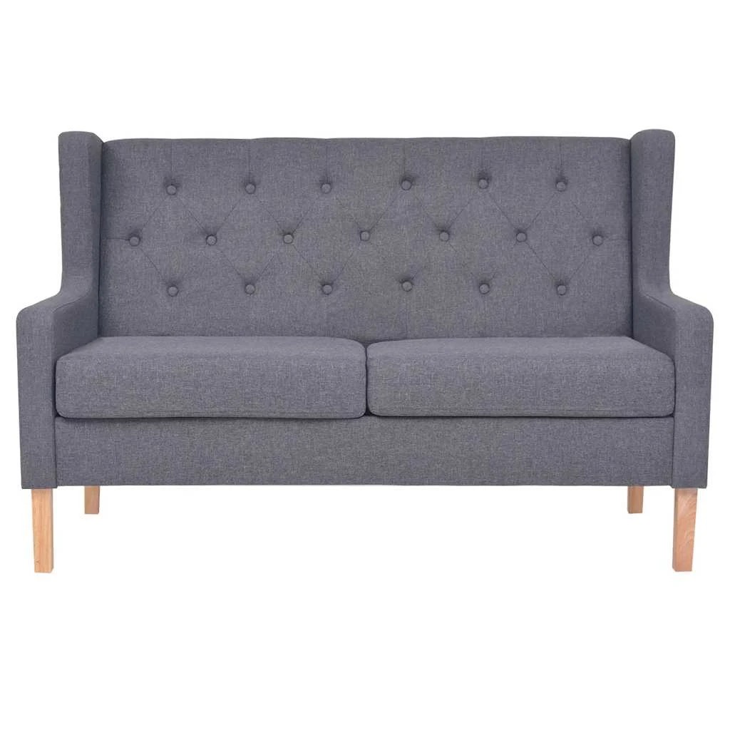6 Vidaxl Sofa Set 2 Pieces Fabric - Grey, 6 of 10