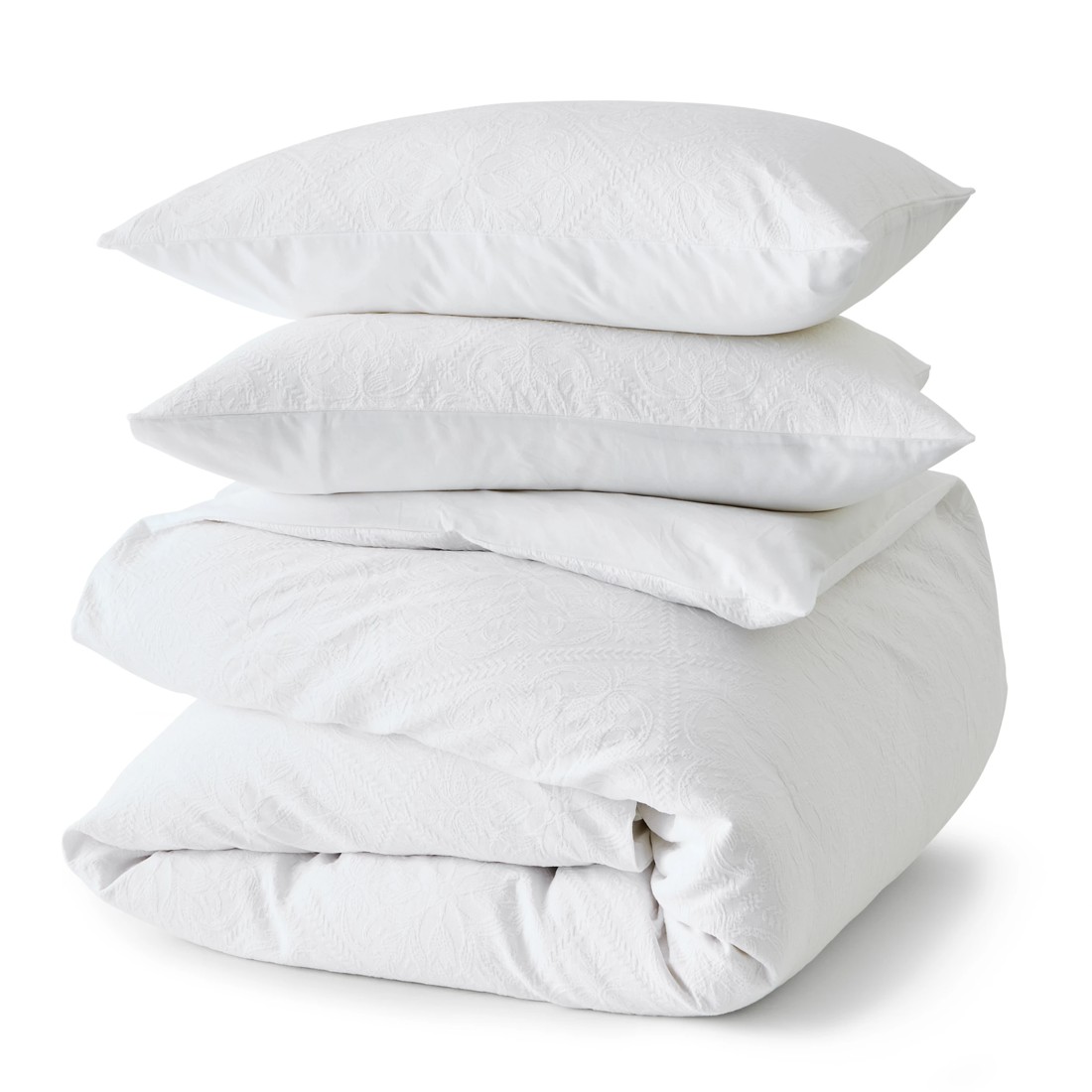 6 Cora Matelasse Australian Cotton Quilt Cover Set - King Bed, White, 6 of 7