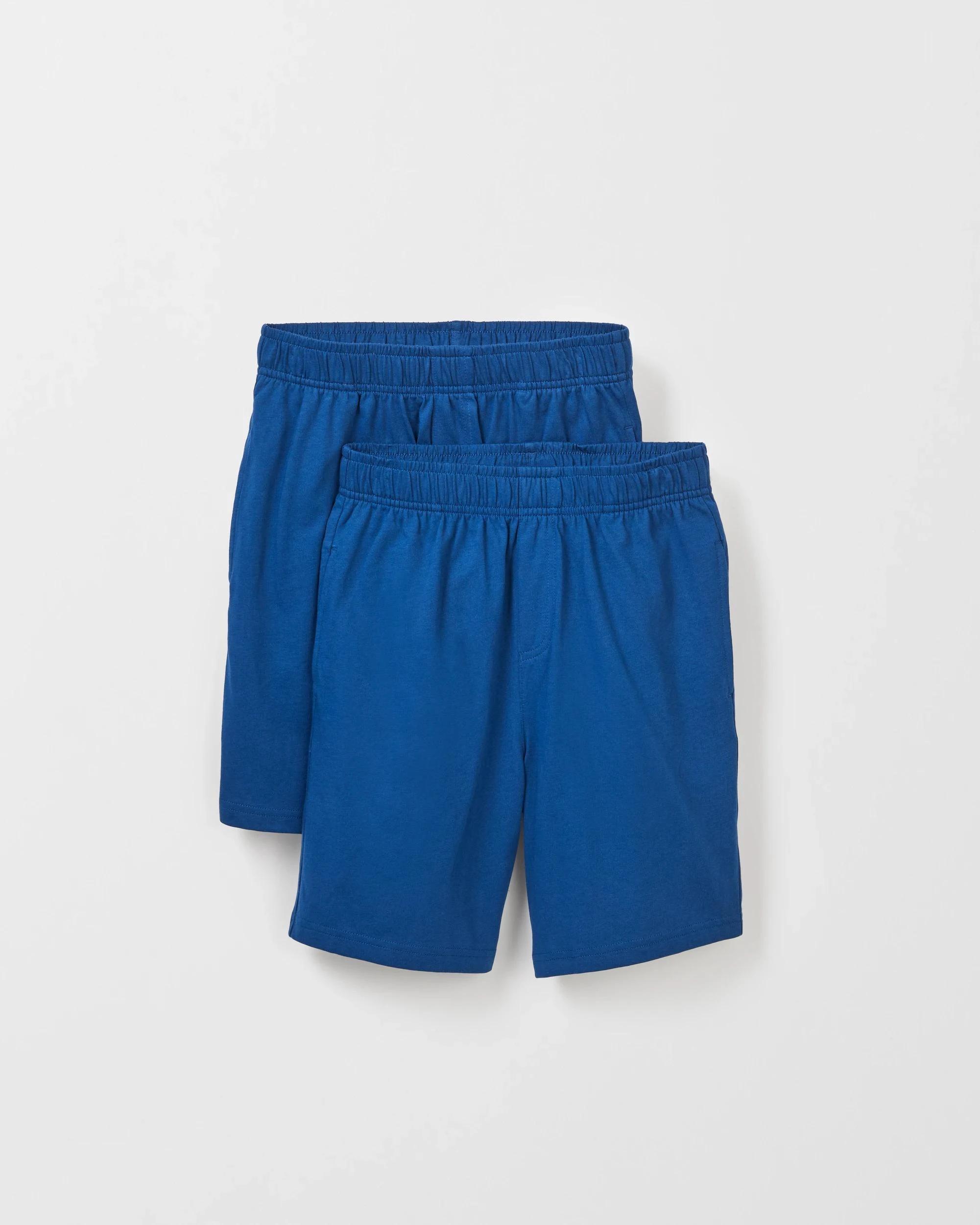1 Target Australian Cotton 2 Pack School Knit Shorts ROYAL BLUE, 1 of 3