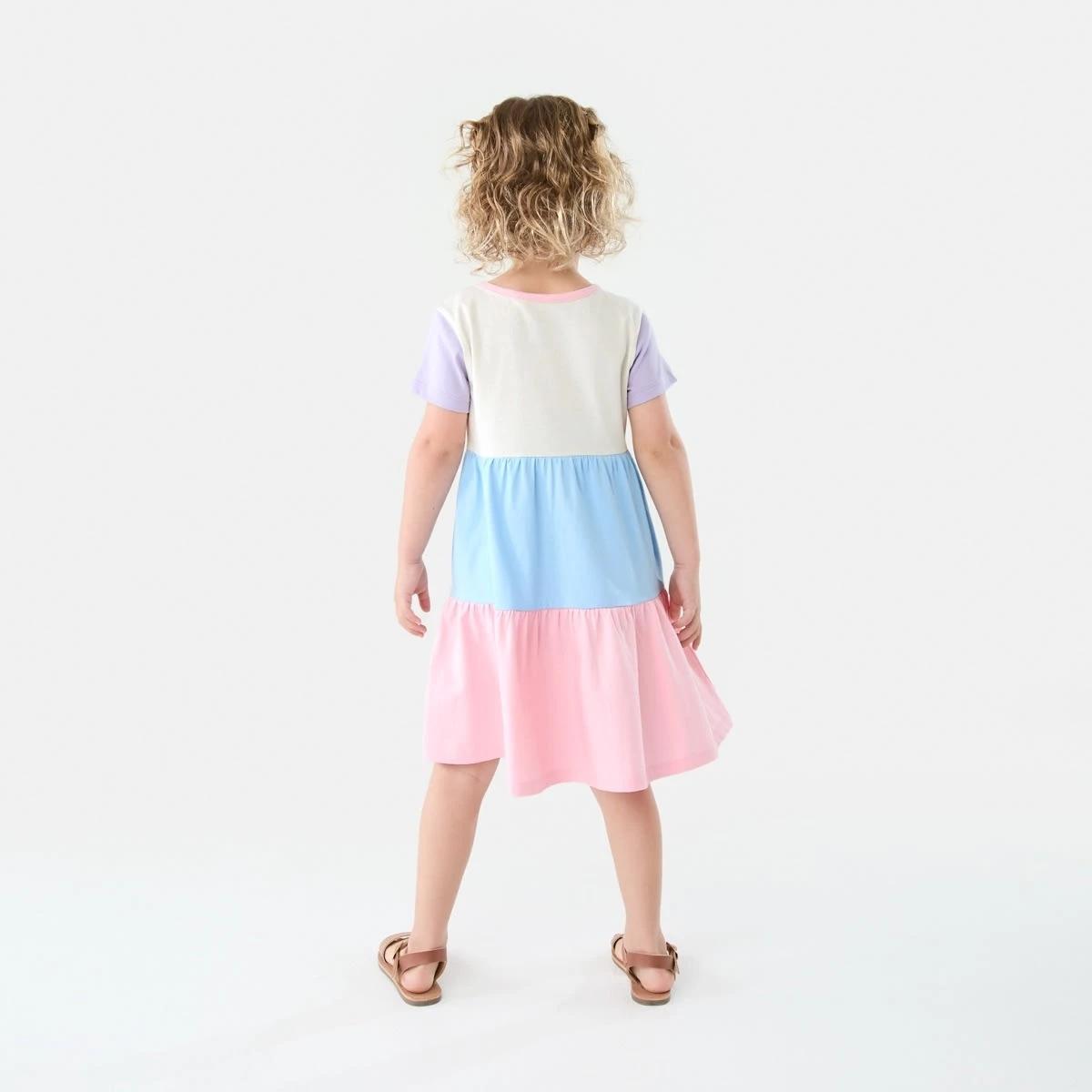 8 Short Sleeve Colour Block Jersey Dress Col Block, 8 of 10
