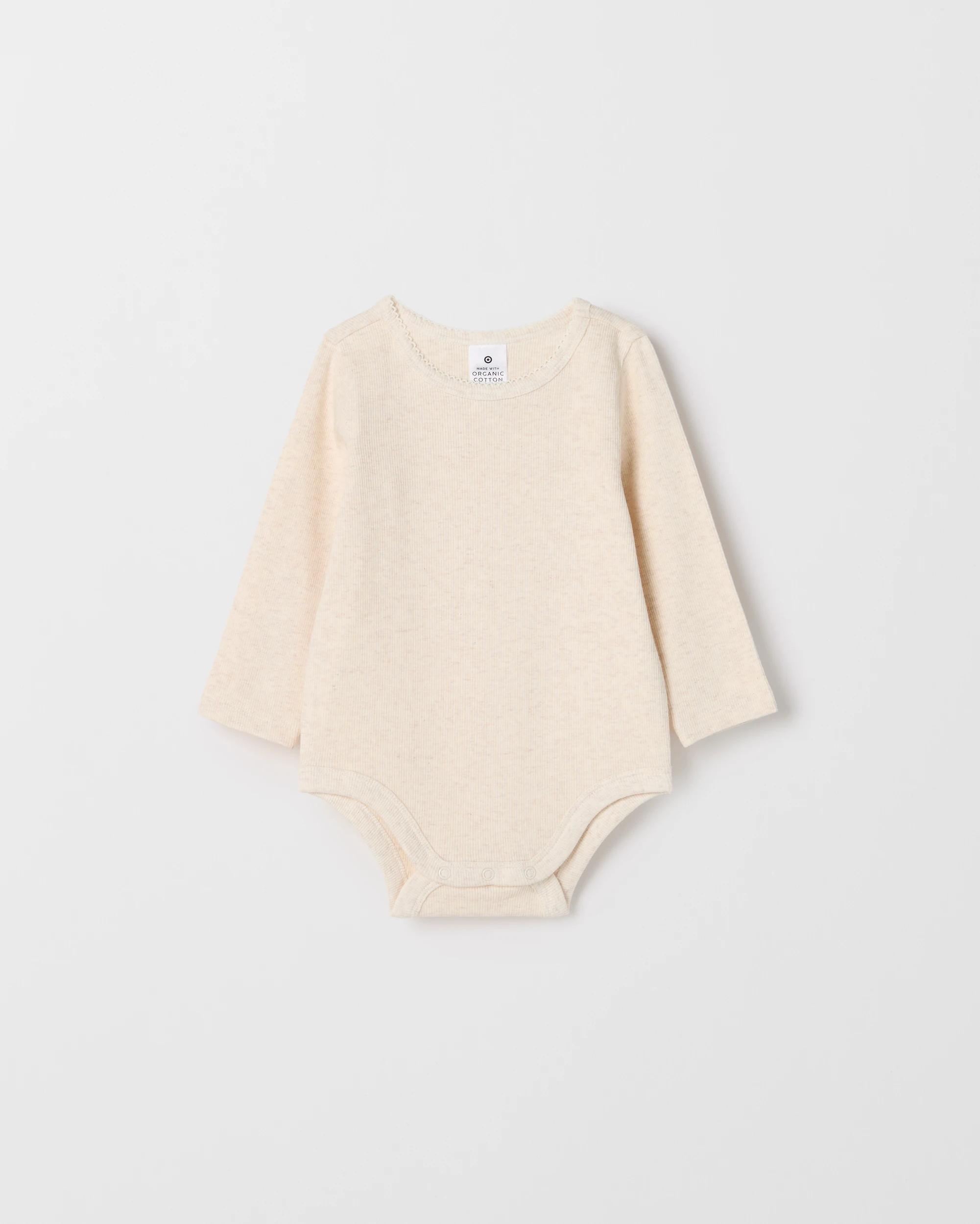 5 Target Baby Organic Cotton 3 Pack Long Sleeve Pointelle/Rib Bodysuit BLUE FLOW, 5 of 5