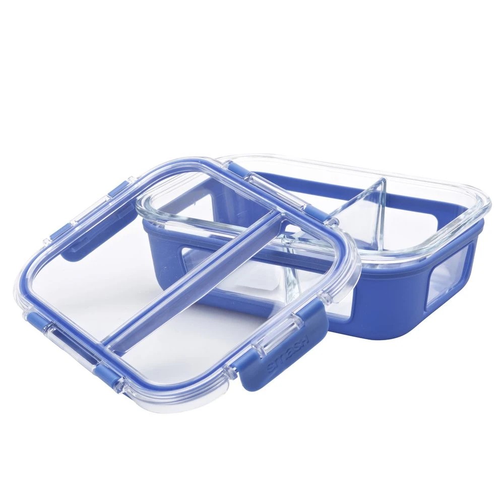 2 Smash Leakproof Glass Lunchbox 1L Blue, 2 of 5