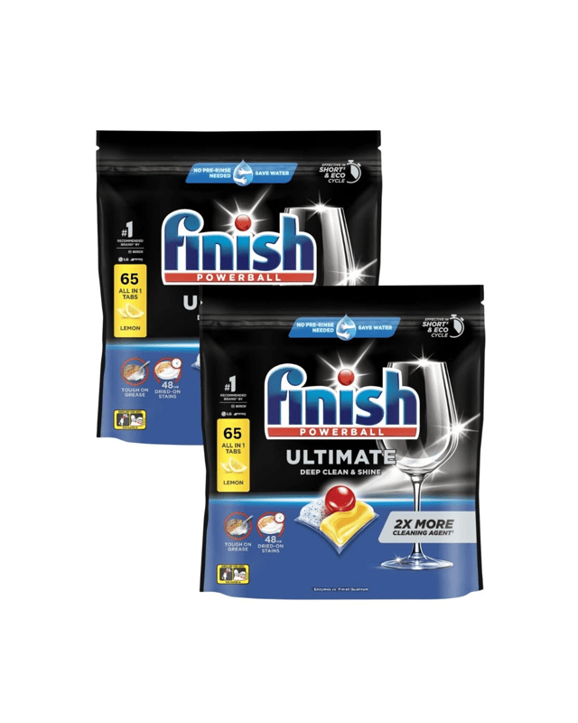 Finish Ultimate Deep Clean & Shine Dishwasher Tablets Lemon 65
