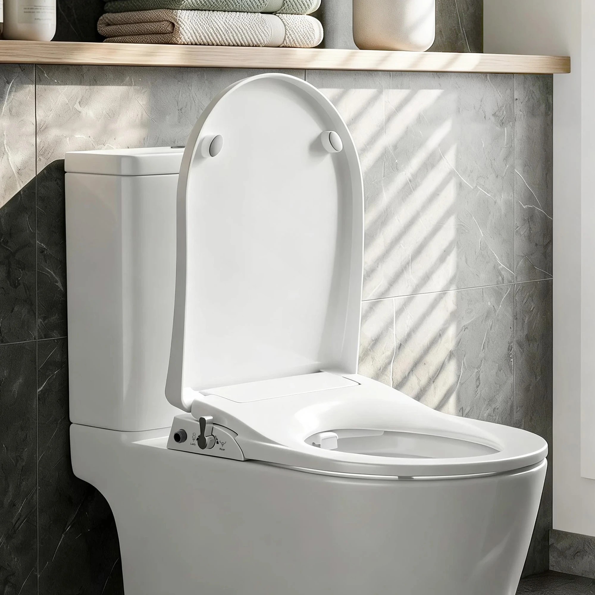 8 Cefito Non Electric Bidet Toilet Seat D-Shape - White, 8 of 8