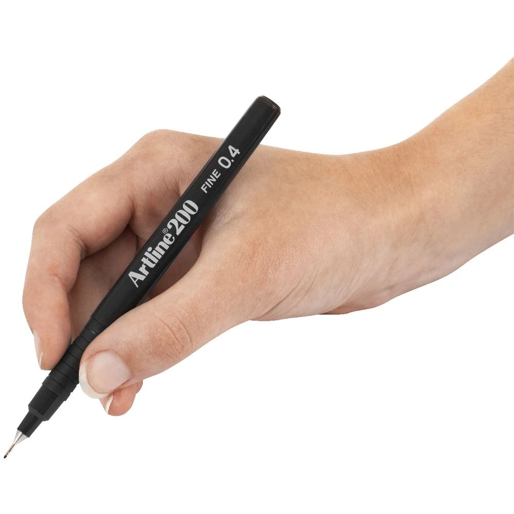 5 Artline 200 Fineliners Black 4 Pack, 5 of 7