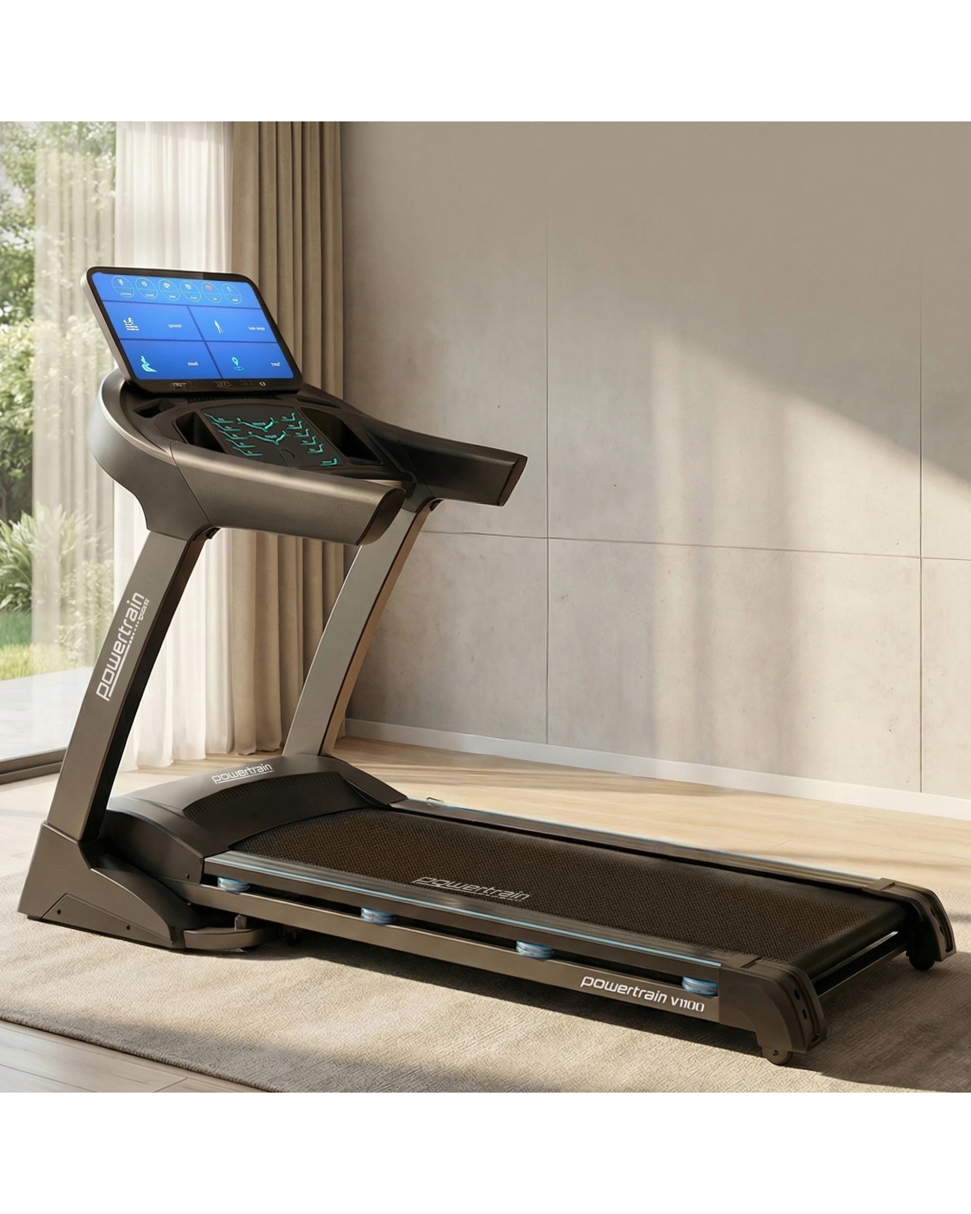 8 Powertrain V1100 Treadmill Electric Exercise Machine Home Gym Cardio Running Fitness, 8 of 8