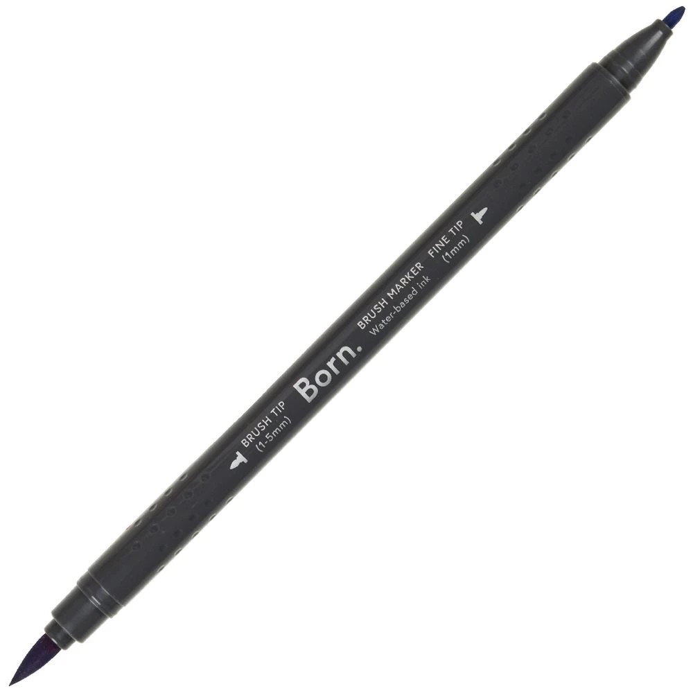 4 Born Professional Brush Dual-Tip Marker Ultramarine B140, 4 of 4
