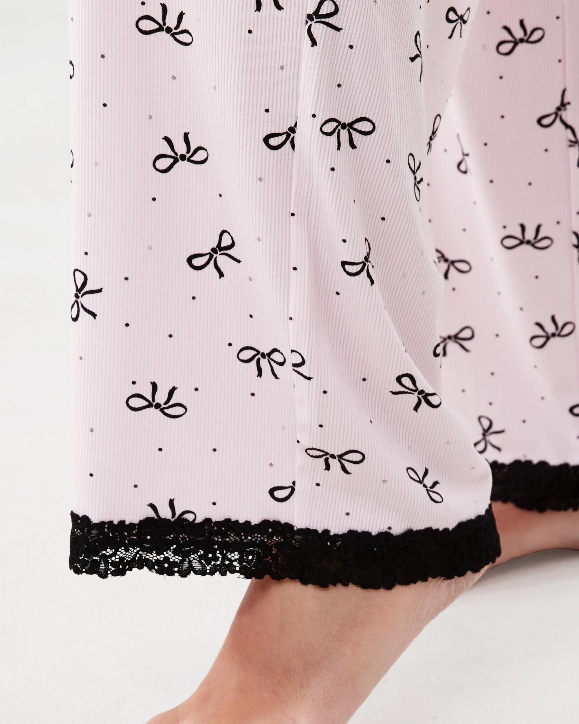 6 Rib Lace Trim Pants Bow Spot, 6 of 7