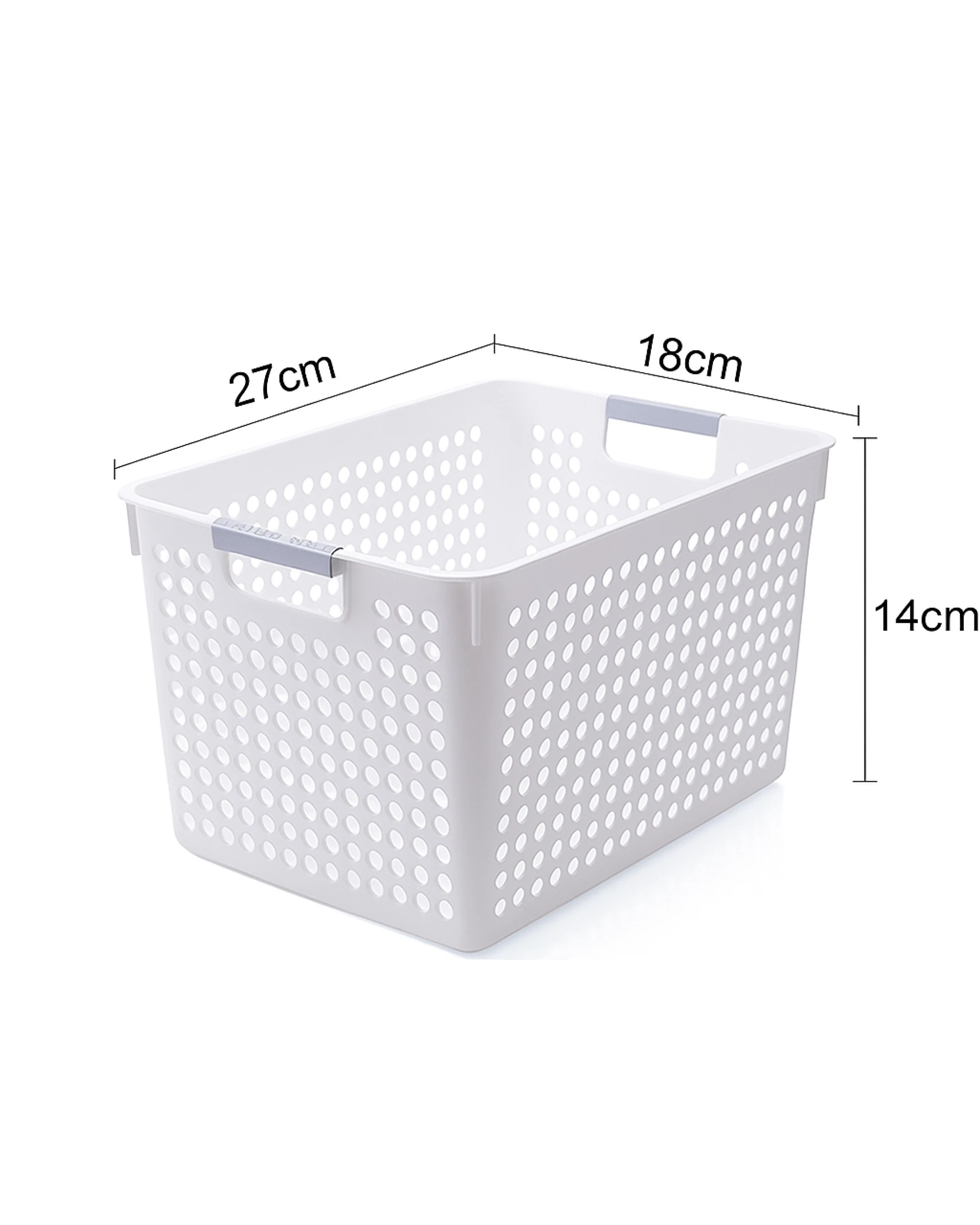 5 BR Home Premium Plastic Storage Basket with Grip Handles - 24 Pack, 5 of 5