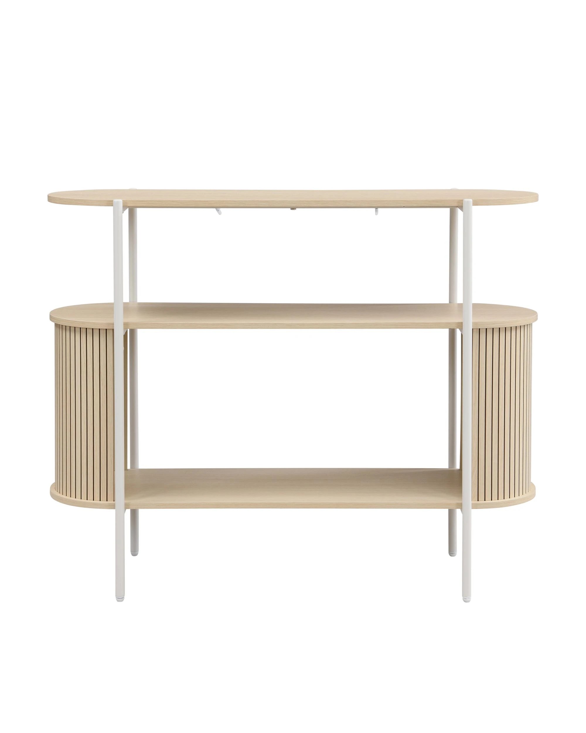 4 Kodu Console Storage 2 Tier Light Oak - White, 4 of 9