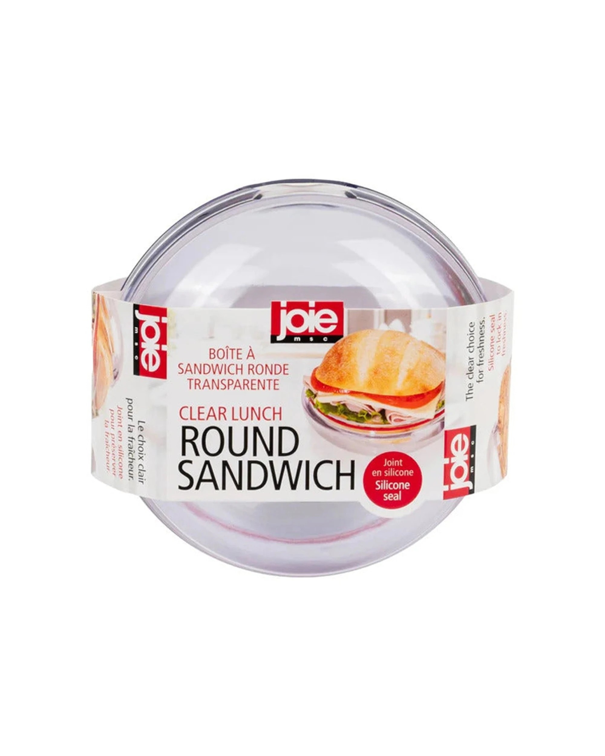 1 Joie Clear Lunch Bagel Box Snap On Lid Microwave Safe Food Container 12.7cm - Clear, 1 of 3