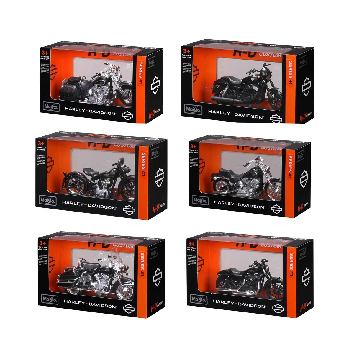 2 H-D Custom Series 41 Harley Davidson Action Vehicle - Assorted, 2 of 9