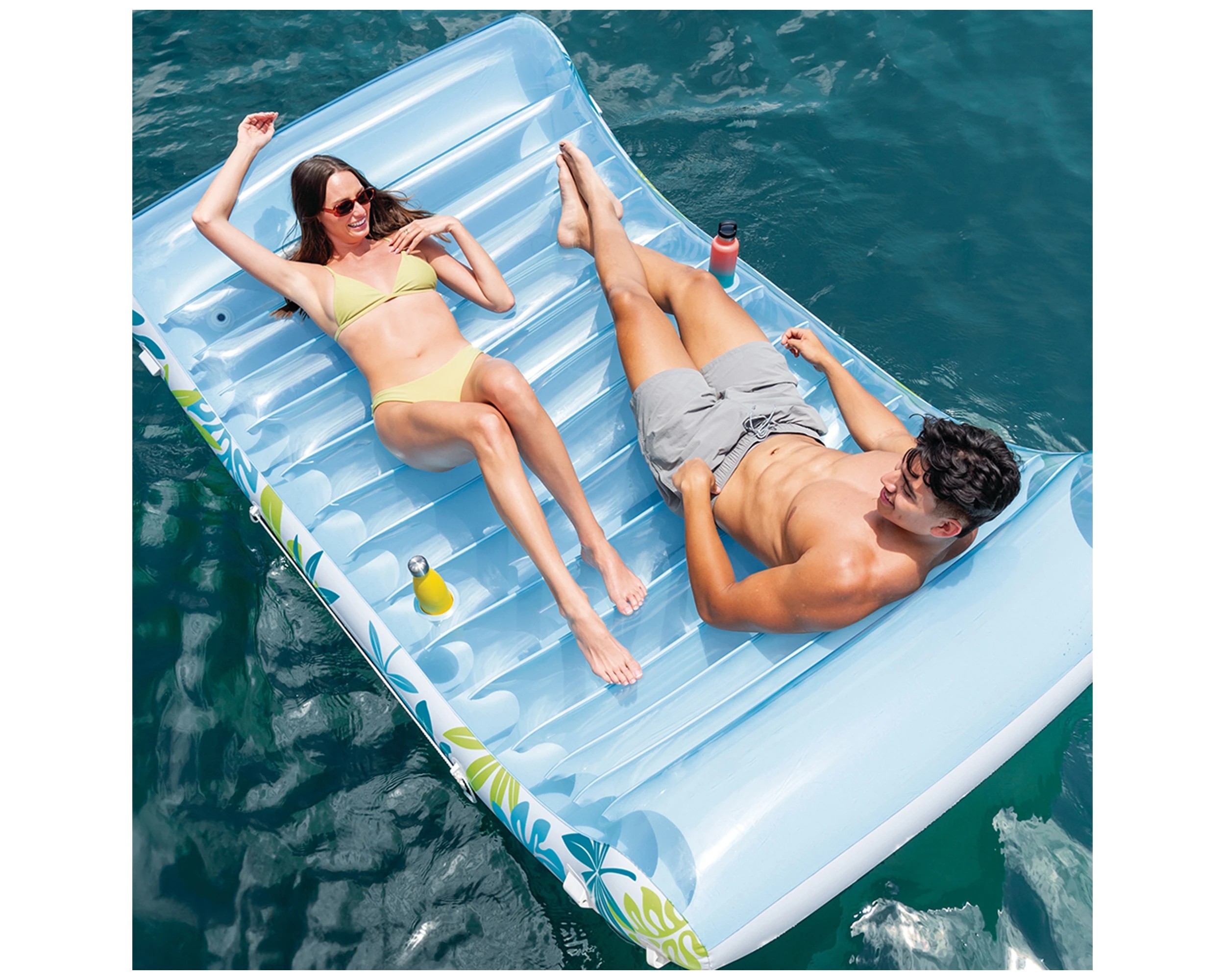 3 Intex Tropical Two Person Inflatable Canopy Pool Lounge 224 X 150 X 165 Cm - Multi, 3 of 7