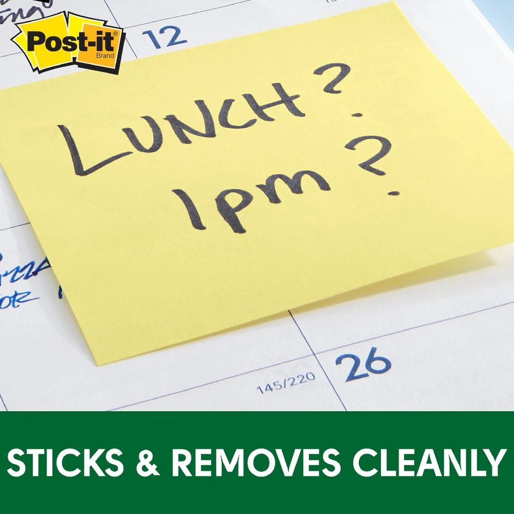 6 Post-it Recycled Notes 76x76mm Yellow 16 Pack, 6 of 7