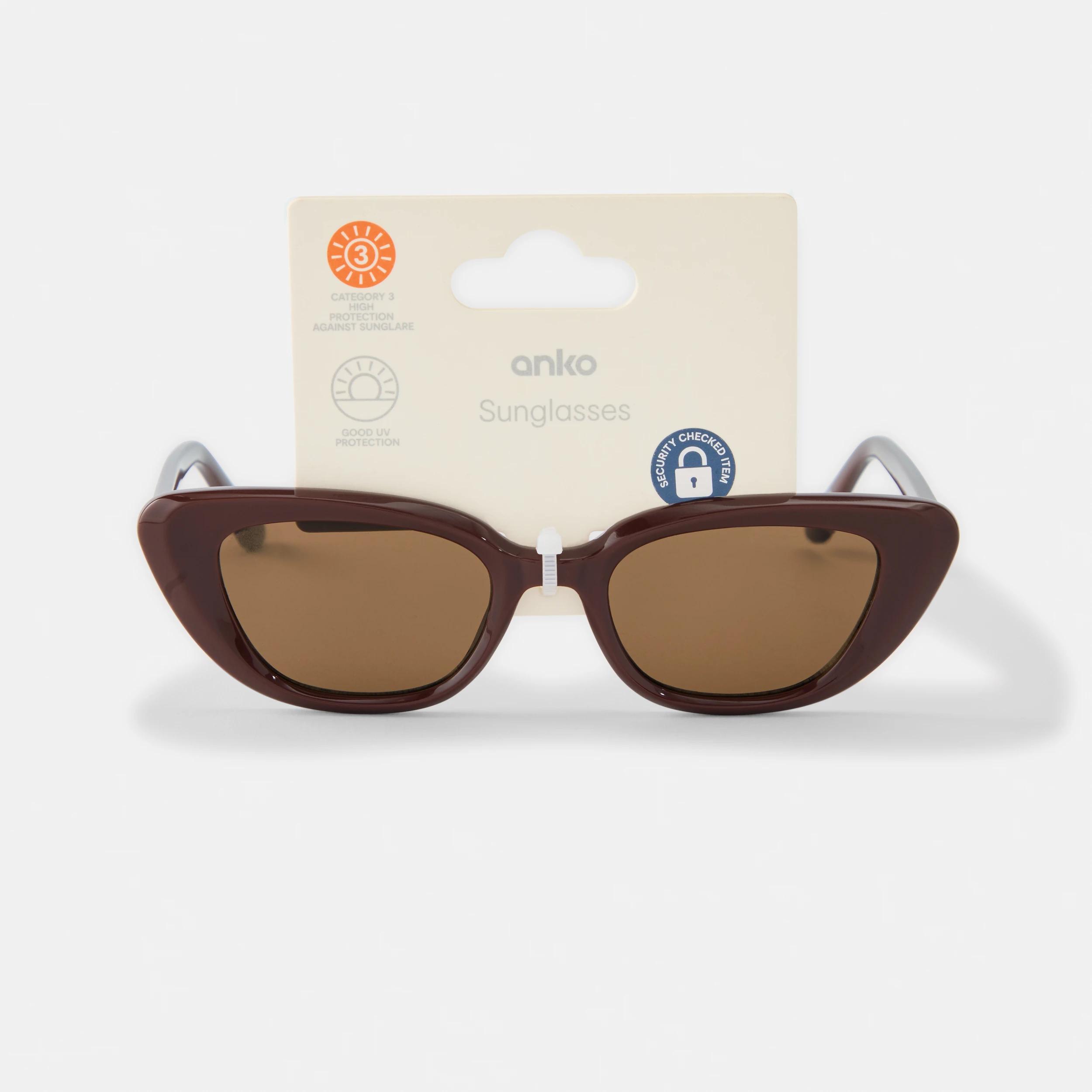 8 Womens Cat Eye Sunglasses Brown, 8 of 8