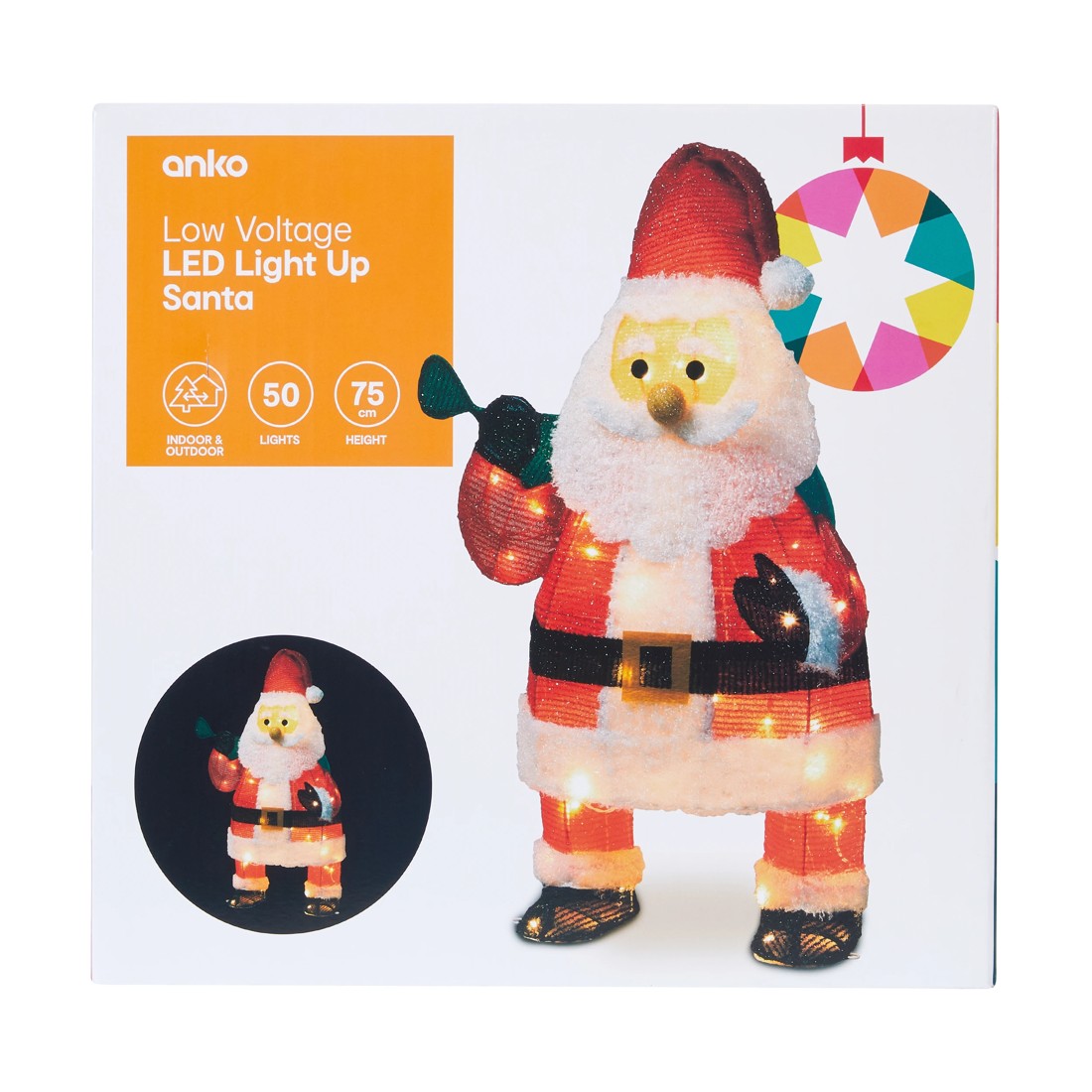 8 Low Voltage LED Light Up Santa, 8 of 9