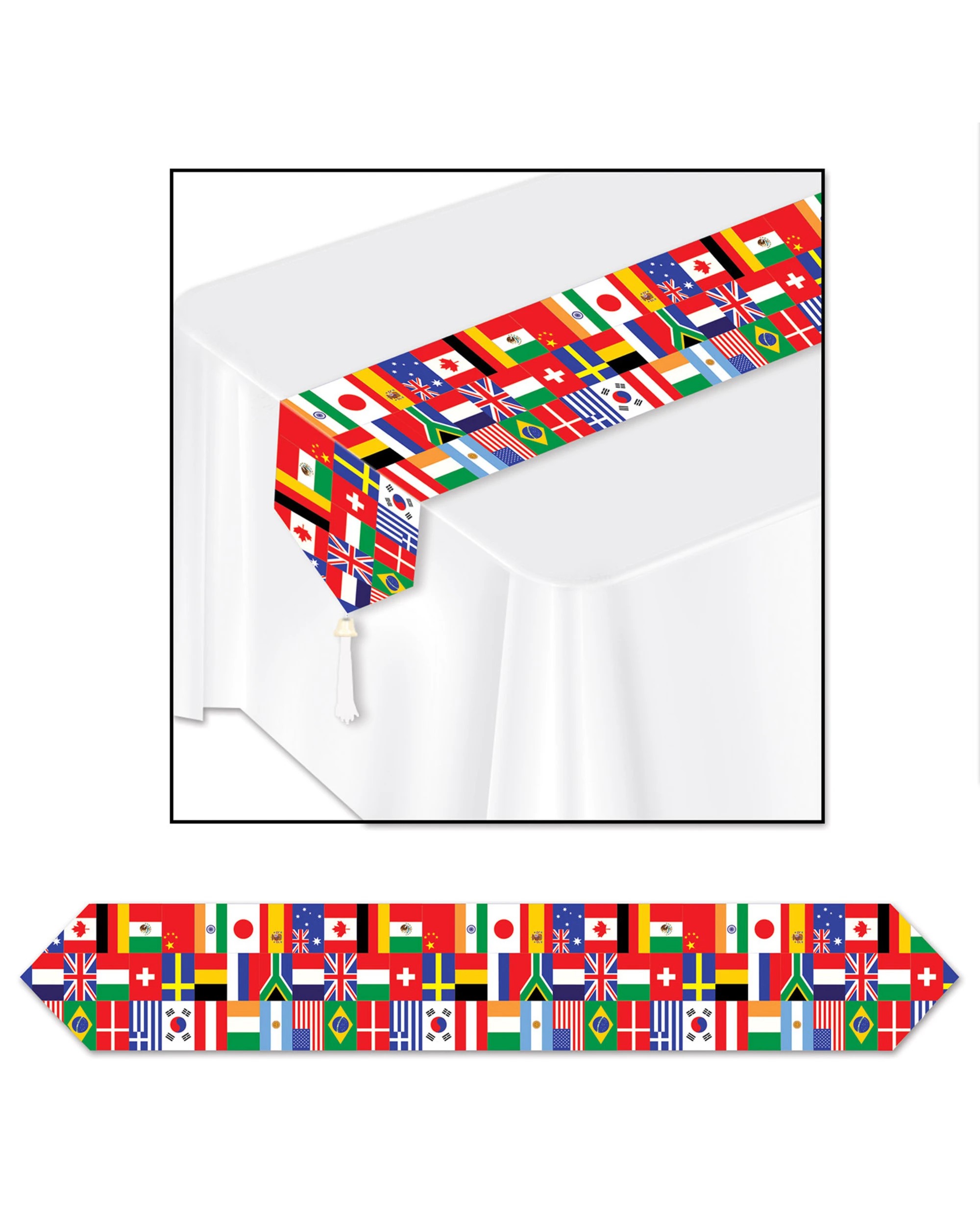 1 Beistle International Flags Paper Table Runner, 1 of 1