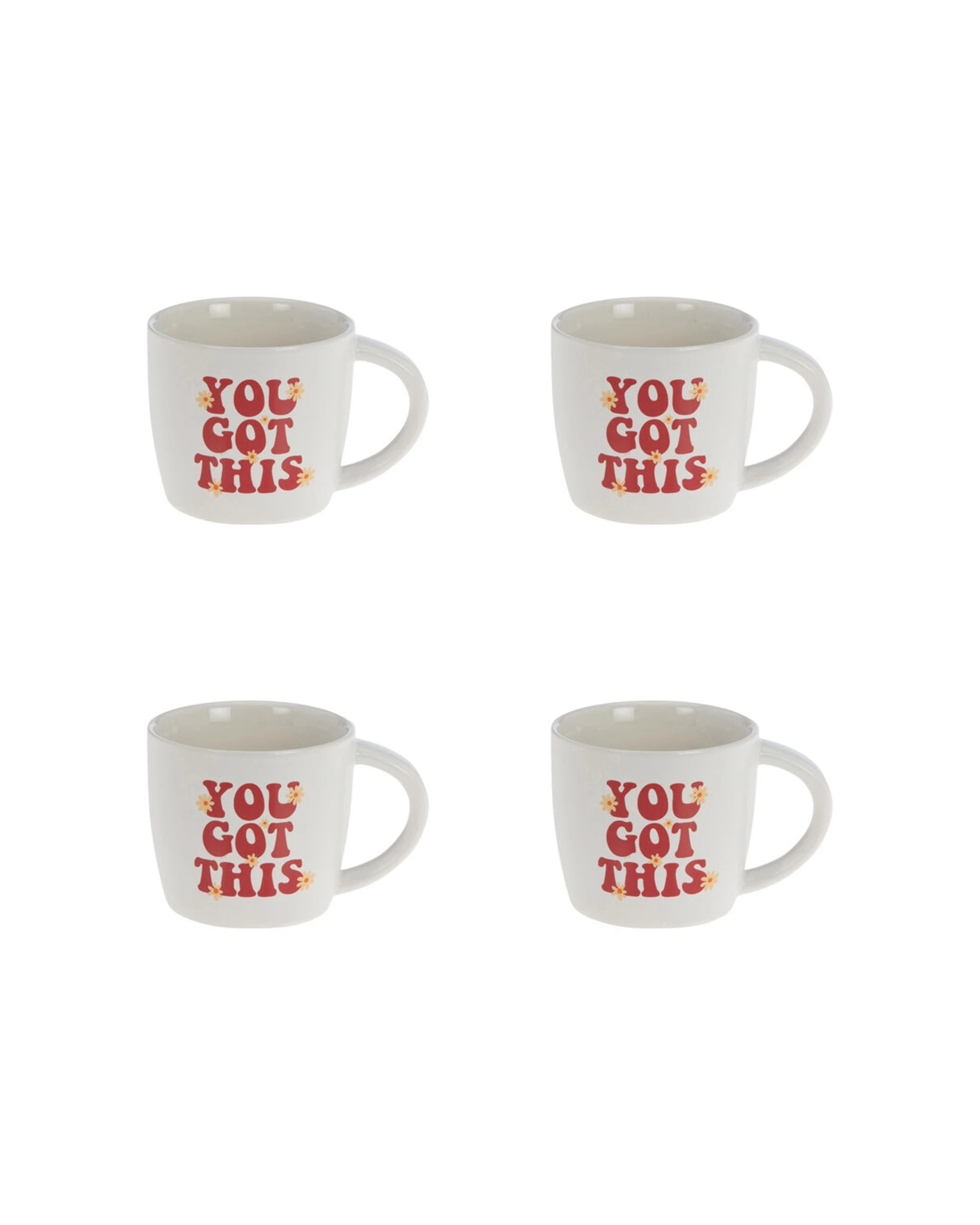 1 Bramble Bay 4PK You Got This Motivational Quote Novelty Coffee Mug Ceramic - White, 1 of 2