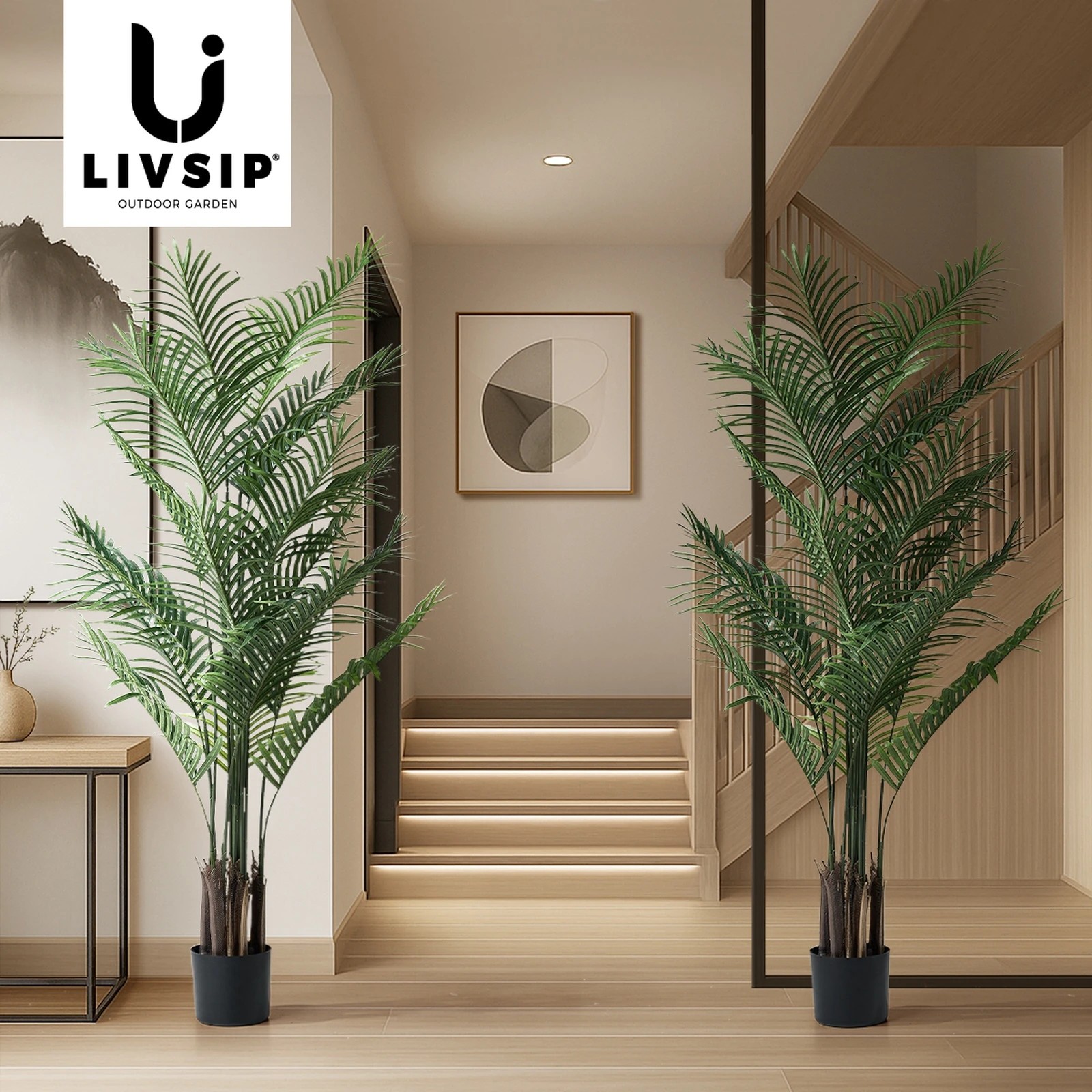 6 Livsip 2 Pack Artificial Palm Tree 180cm - Green, 6 of 10