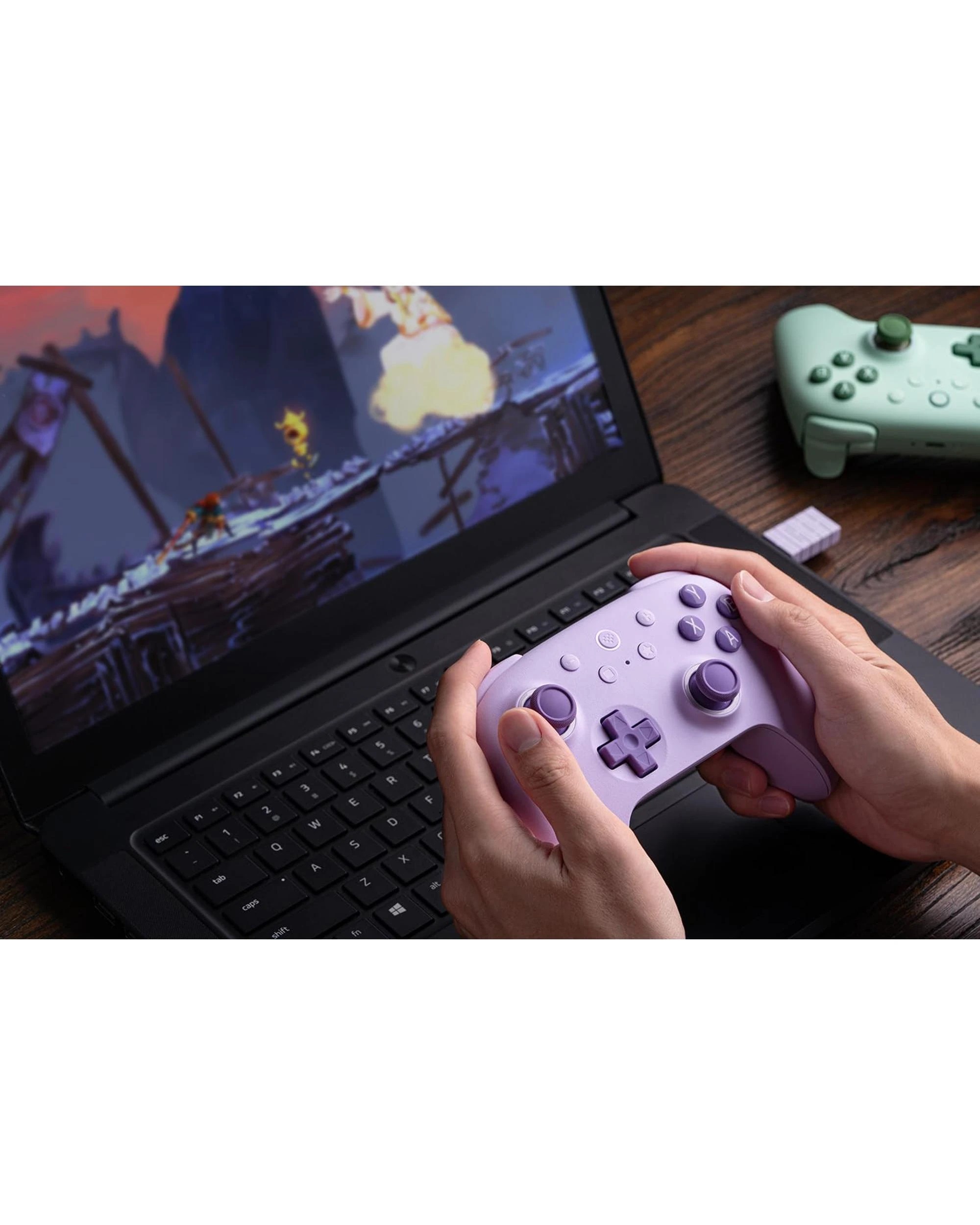10 8BitDo Ultimate 2C Wireless Controller for PC - Purple, 10 of 10