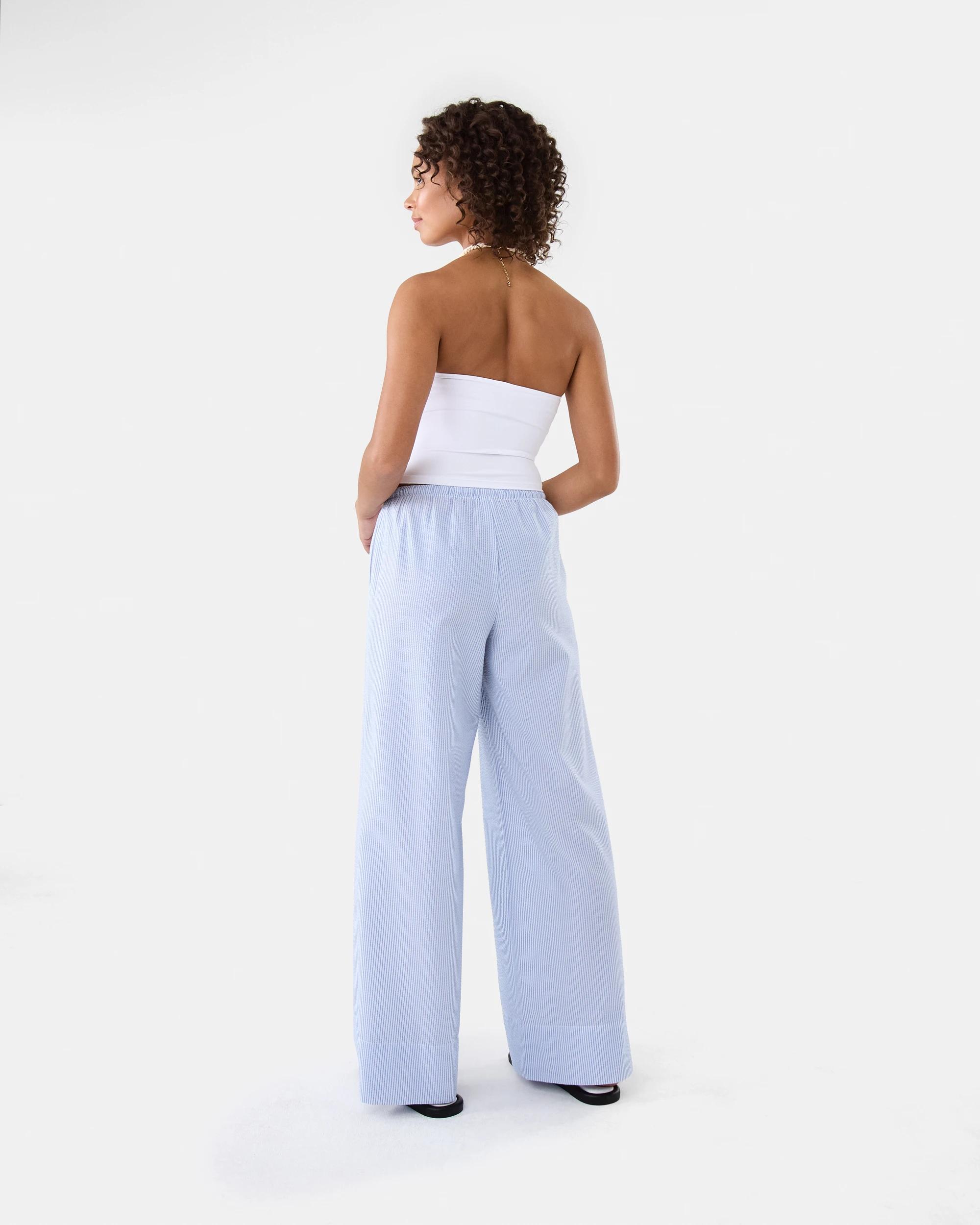 4 Pull-On Textured Pants Blu Stripe, 4 of 7