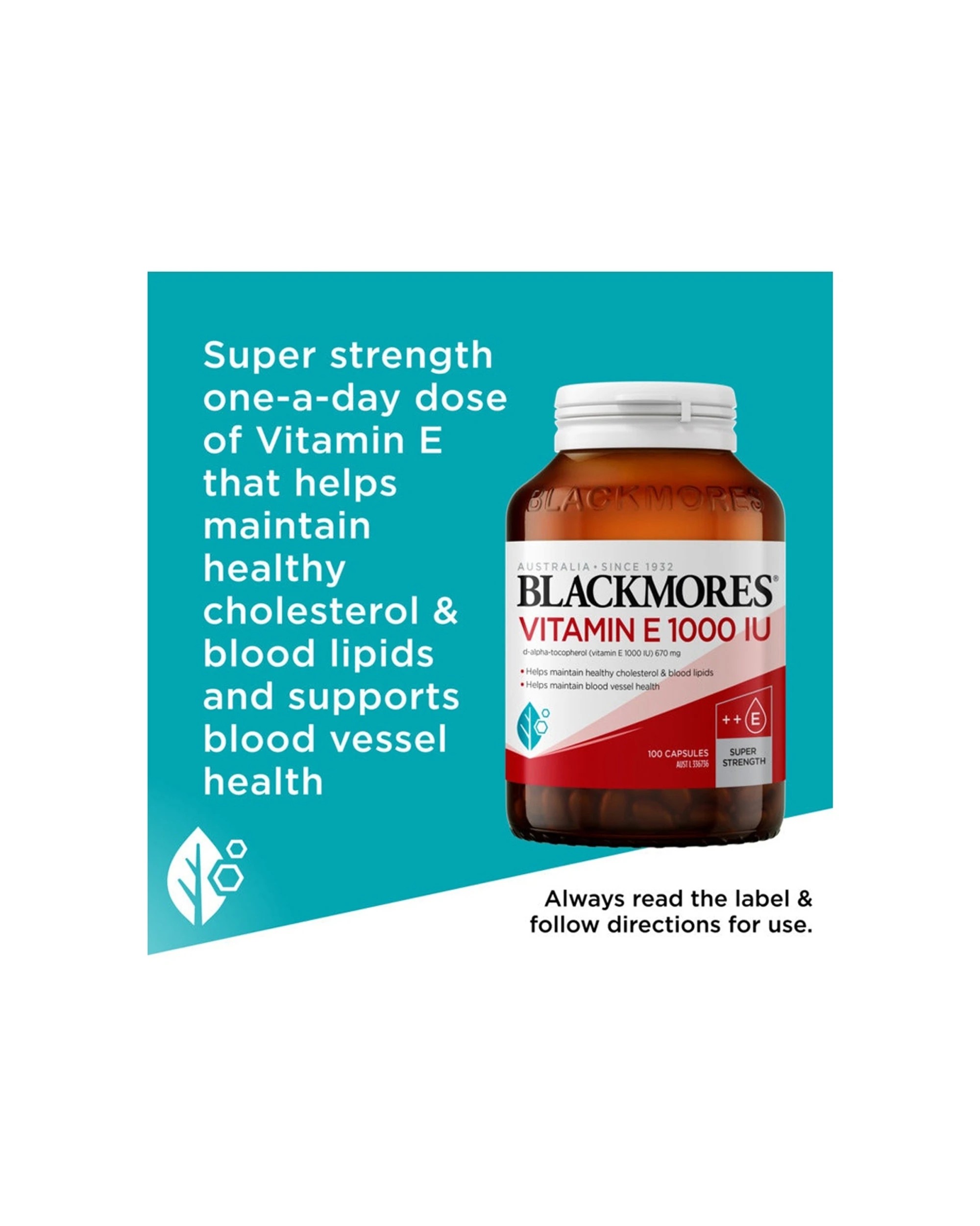 4 Blackmores 100pc Vitamin E 1000 IU Antioxidant & Heart Health Supplement Capsules, 4 of 7