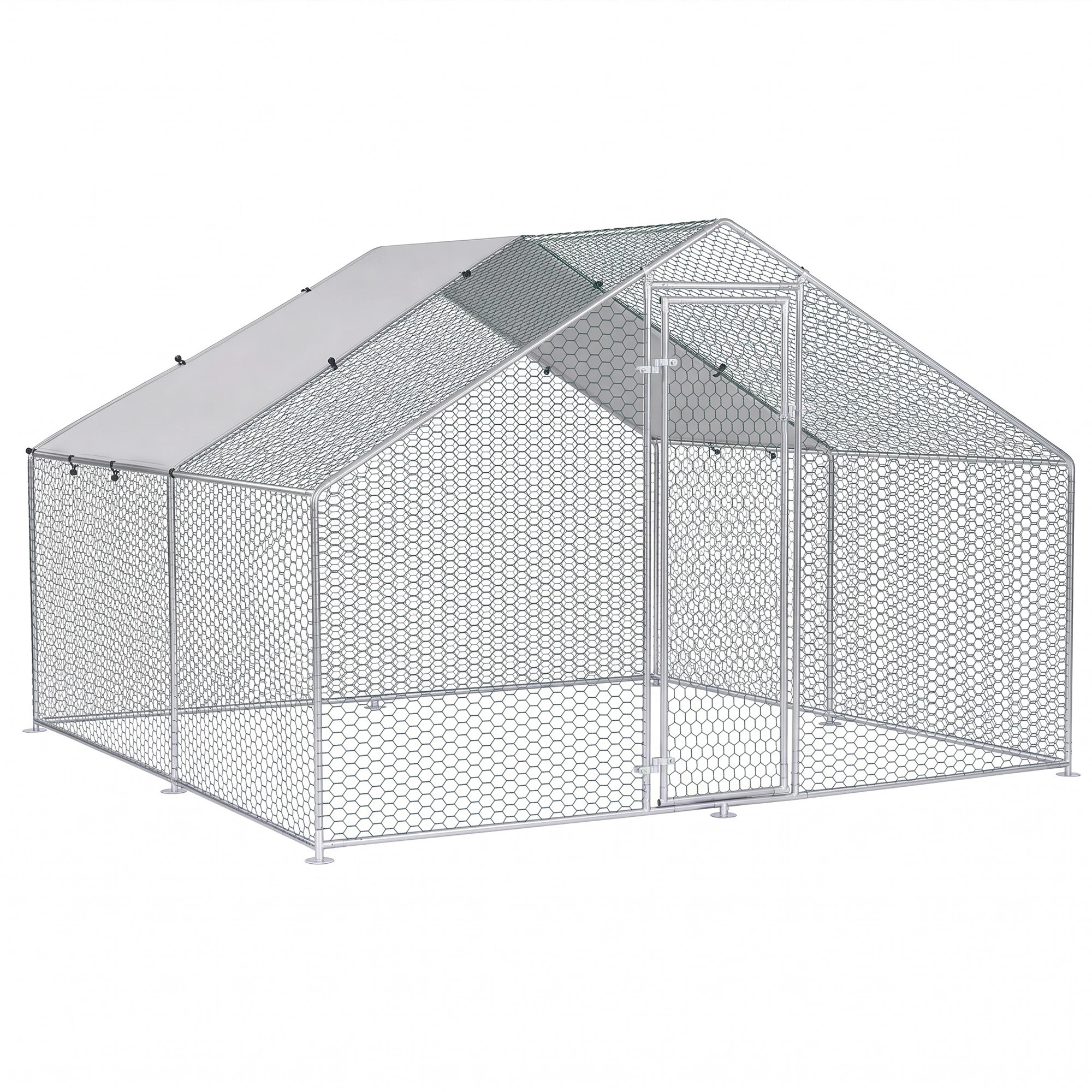 i.Pet Chicken Coop Large 3x3x2m Walk in Hen Cage Run Rabbit Hutch ...