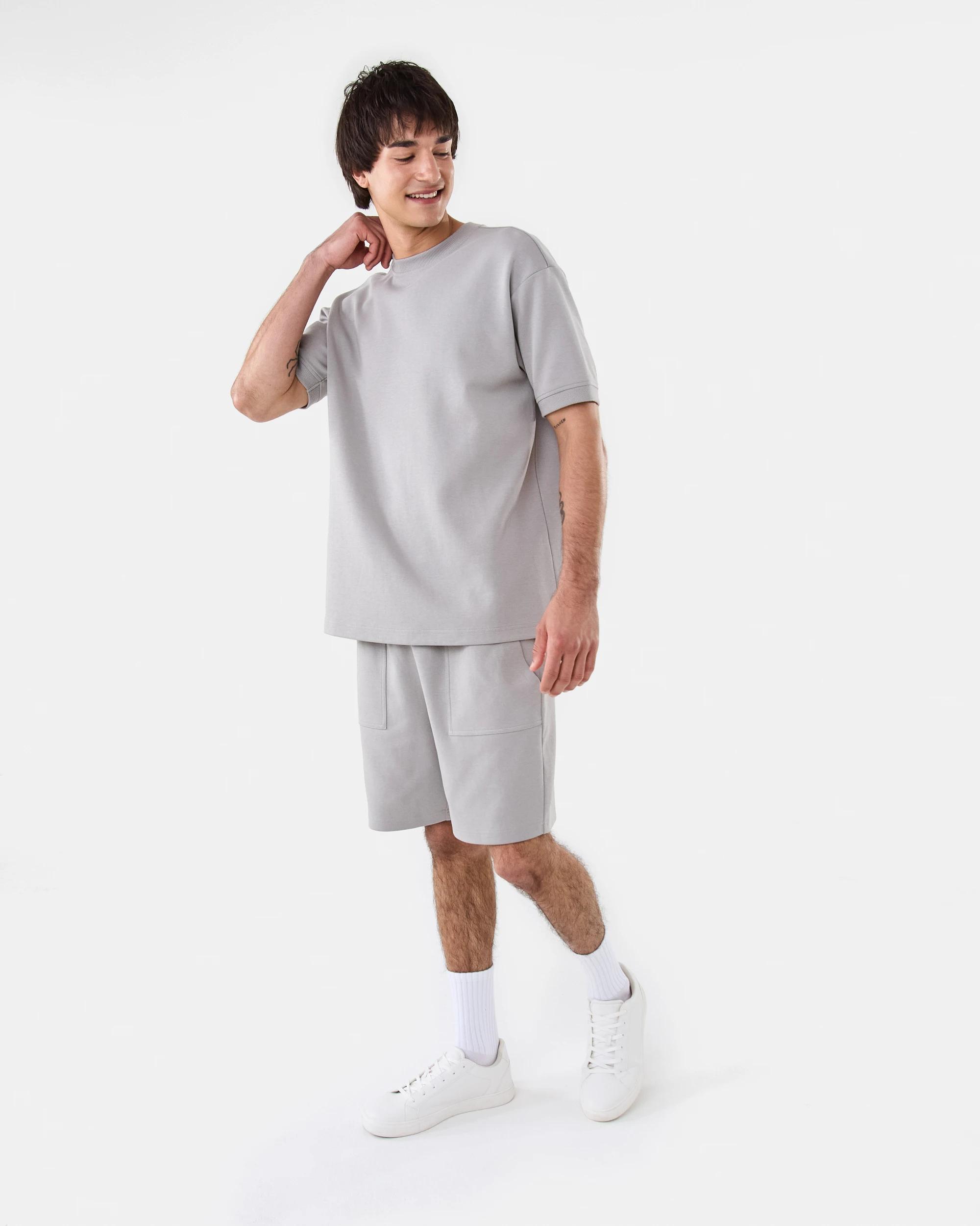 3 Oversized Interlock T-shirt Gry Smoke, 3 of 8