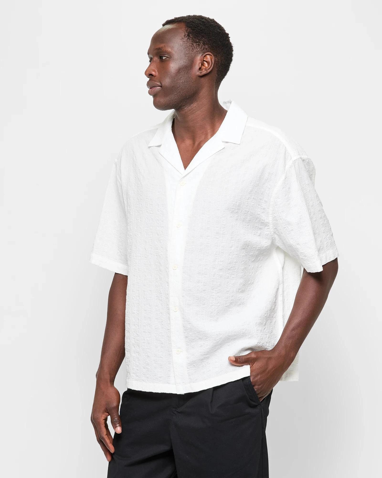 3 Short Sleeve Textured Shirt - Commons WHITE, 3 of 5