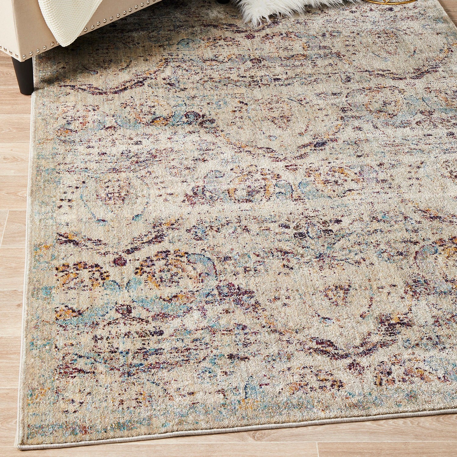 1 Common Ground Rugs Isadora 251 230x160cm - Medium Power Loomed Pet Friendly Floor Rug - Natural, 1 of 7