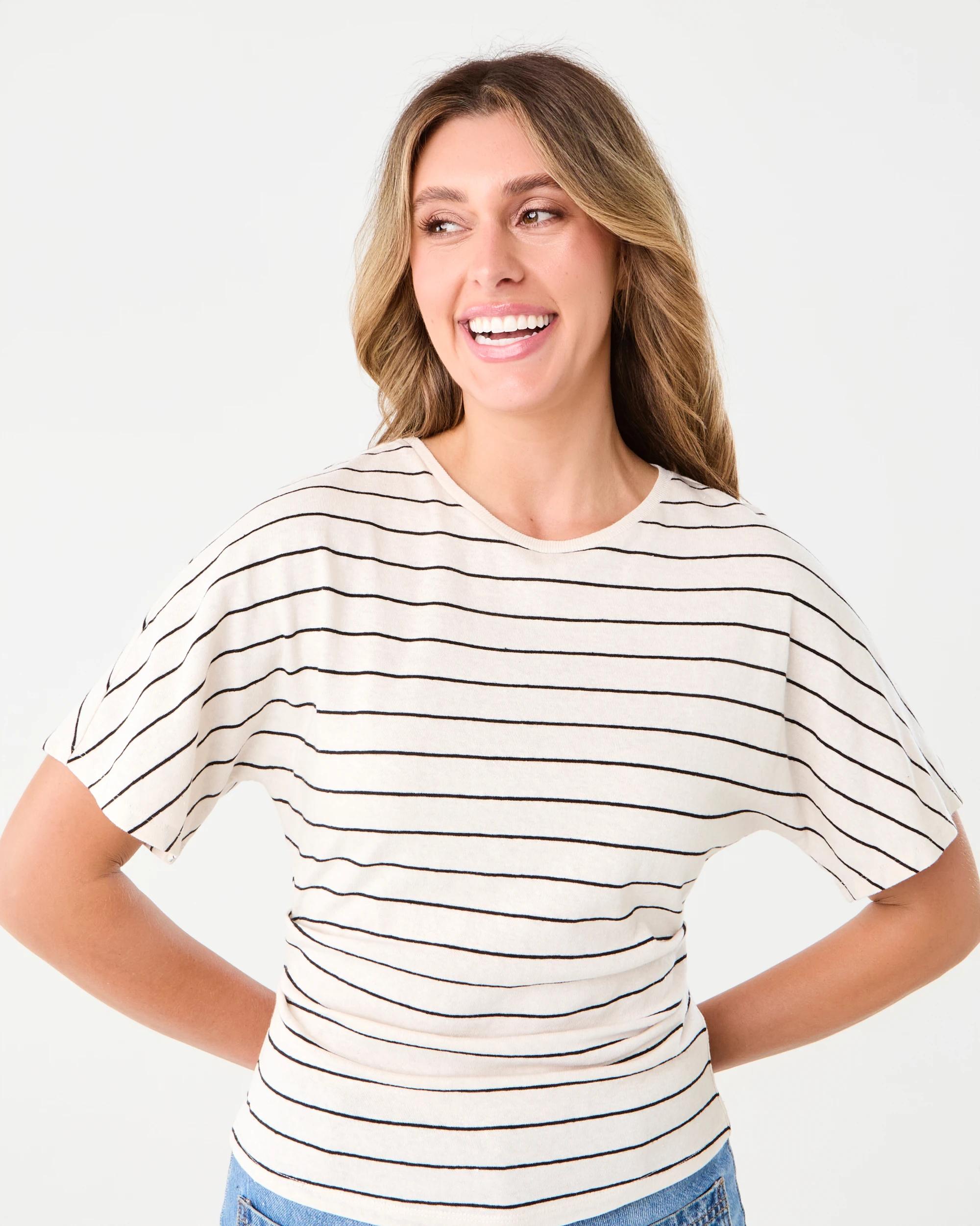 4 Extended Sleeve T-shirt Natstripe, 4 of 6