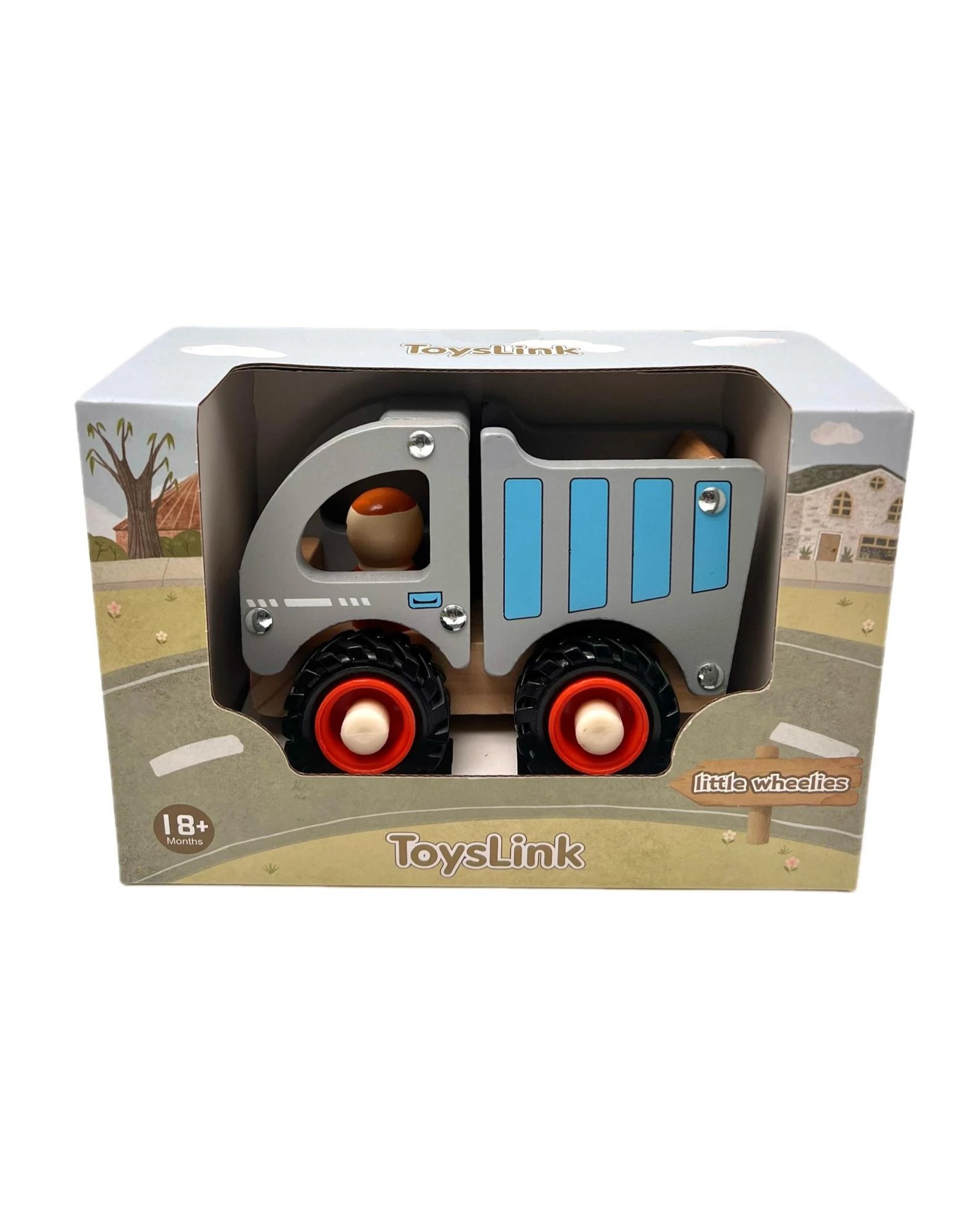 1 Toyslink Wooden Wheelie Dump Truck Toy Vehicle, 1 of 4
