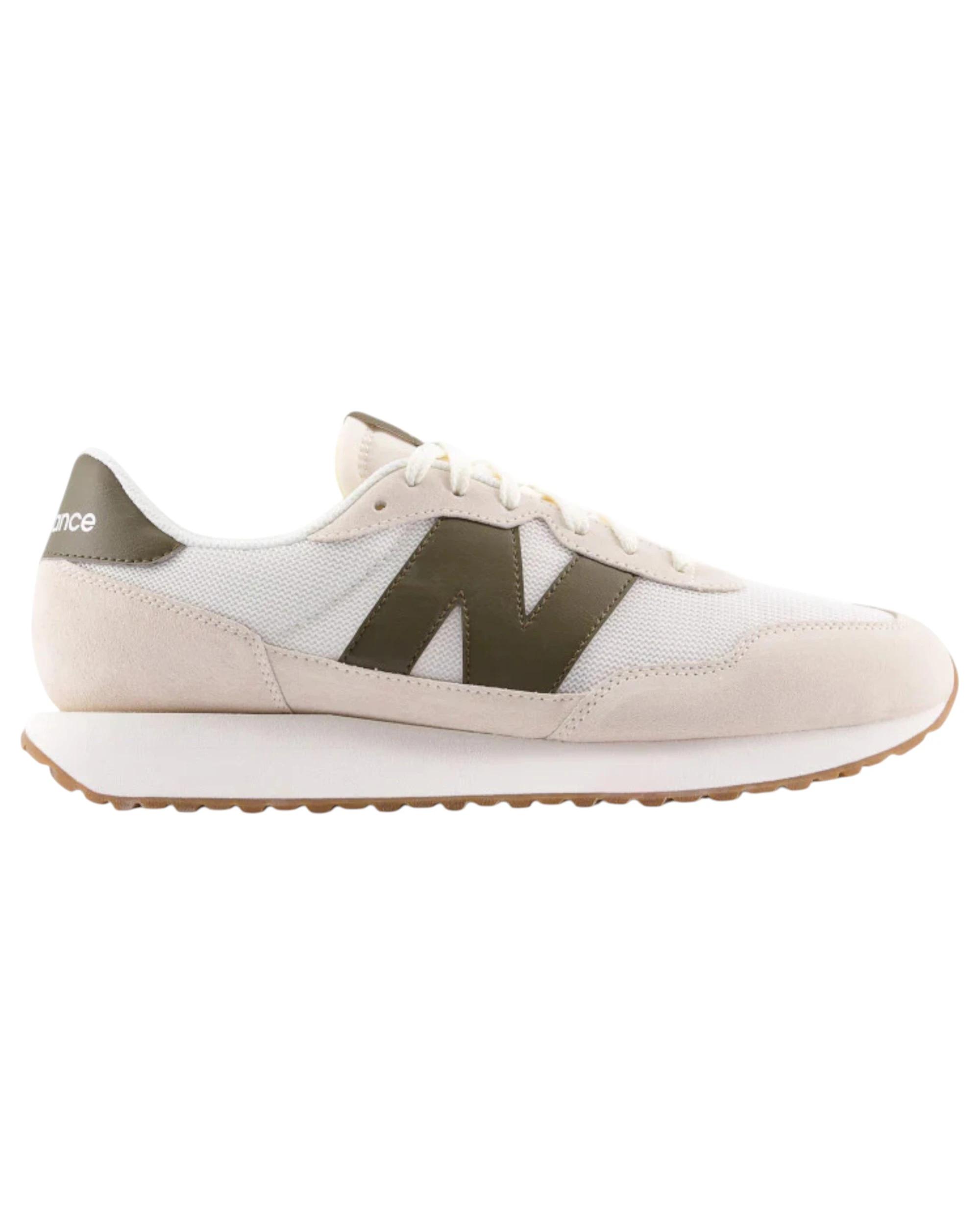 1 New Balance Mens 237 Athletic Shoes WHITE/OLIVE, 1 of 5