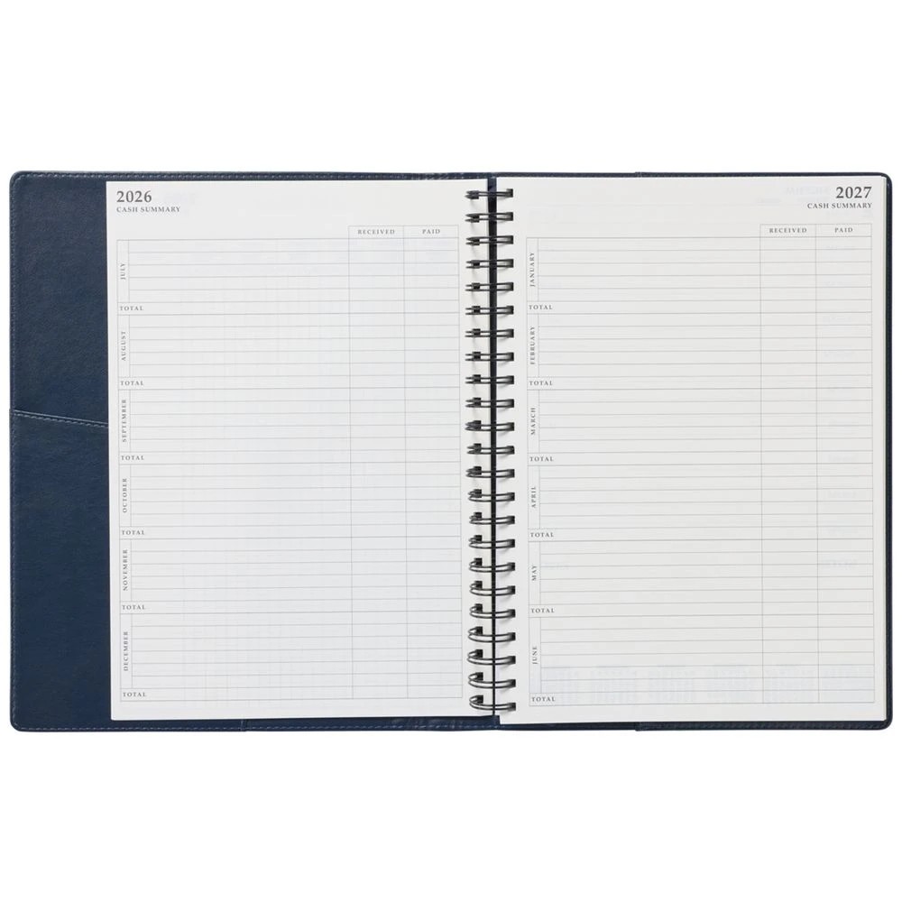6 J.Burrows A4 Day to Page Executive FY26/27 Diary Navy, 6 of 7