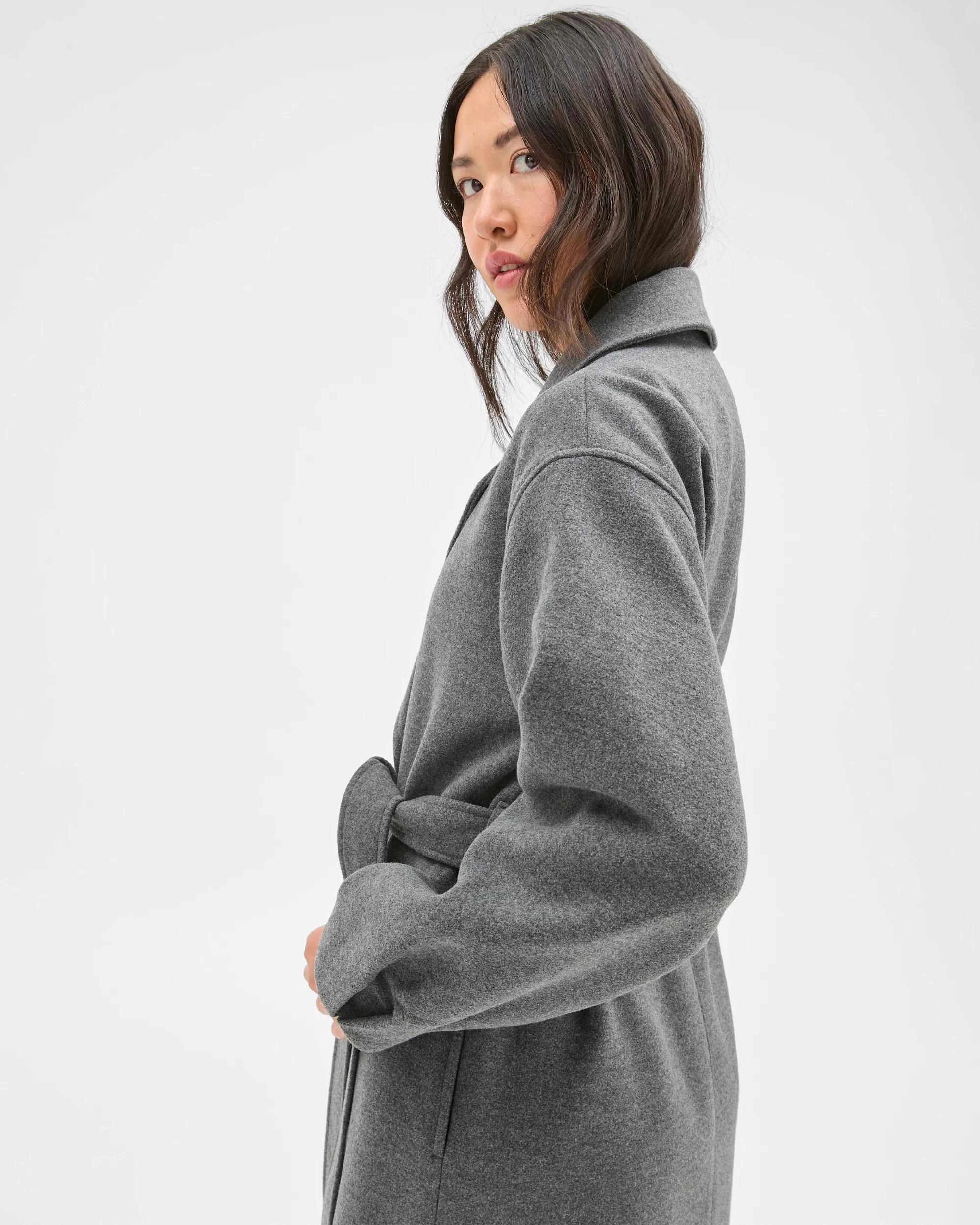 5 Preview Wrap Belted Coat CHARCOAL MARLE, 5 of 7