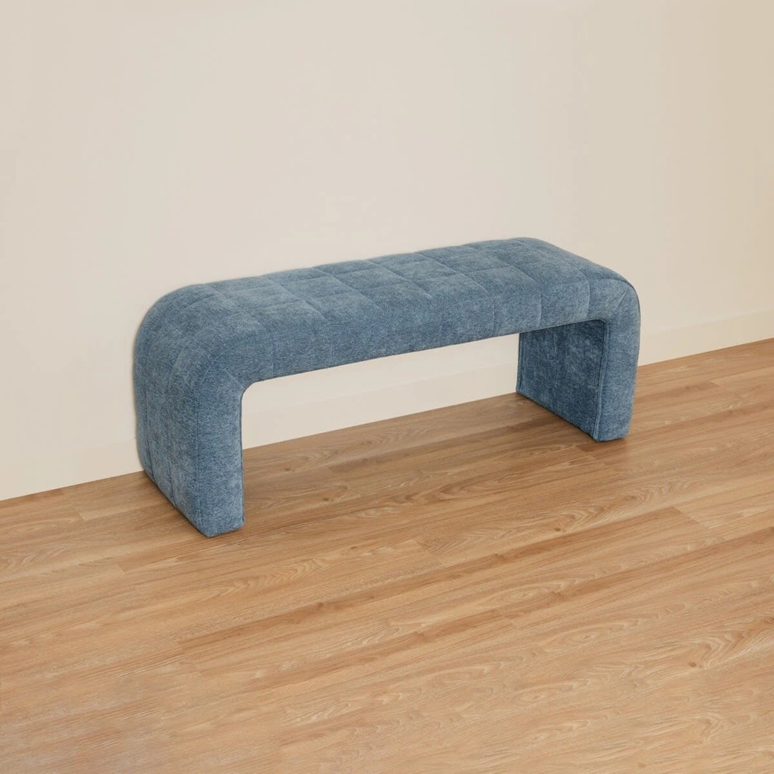 1 Chenille Bench - Blue, 1 of 4