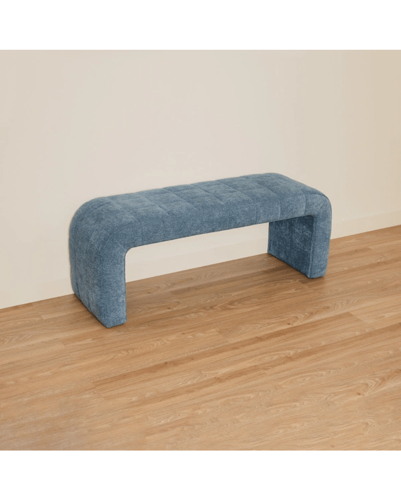 Chenille Bench - Blue