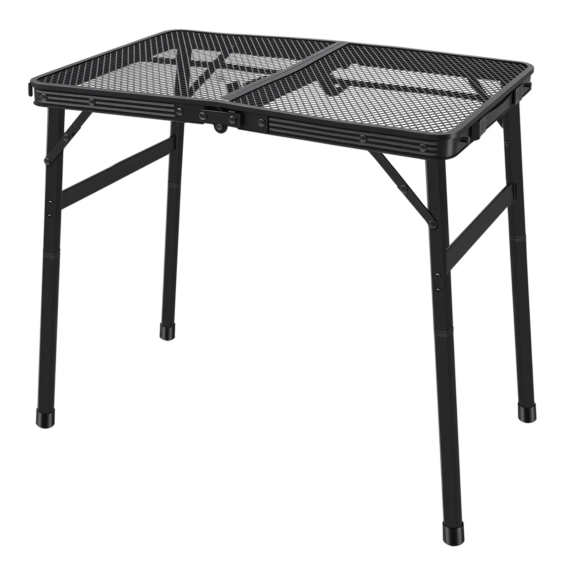 1 Levede Camping Table Mesh Desktop Lightweight Portable Folding Grill Desk - Black, 1 of 8