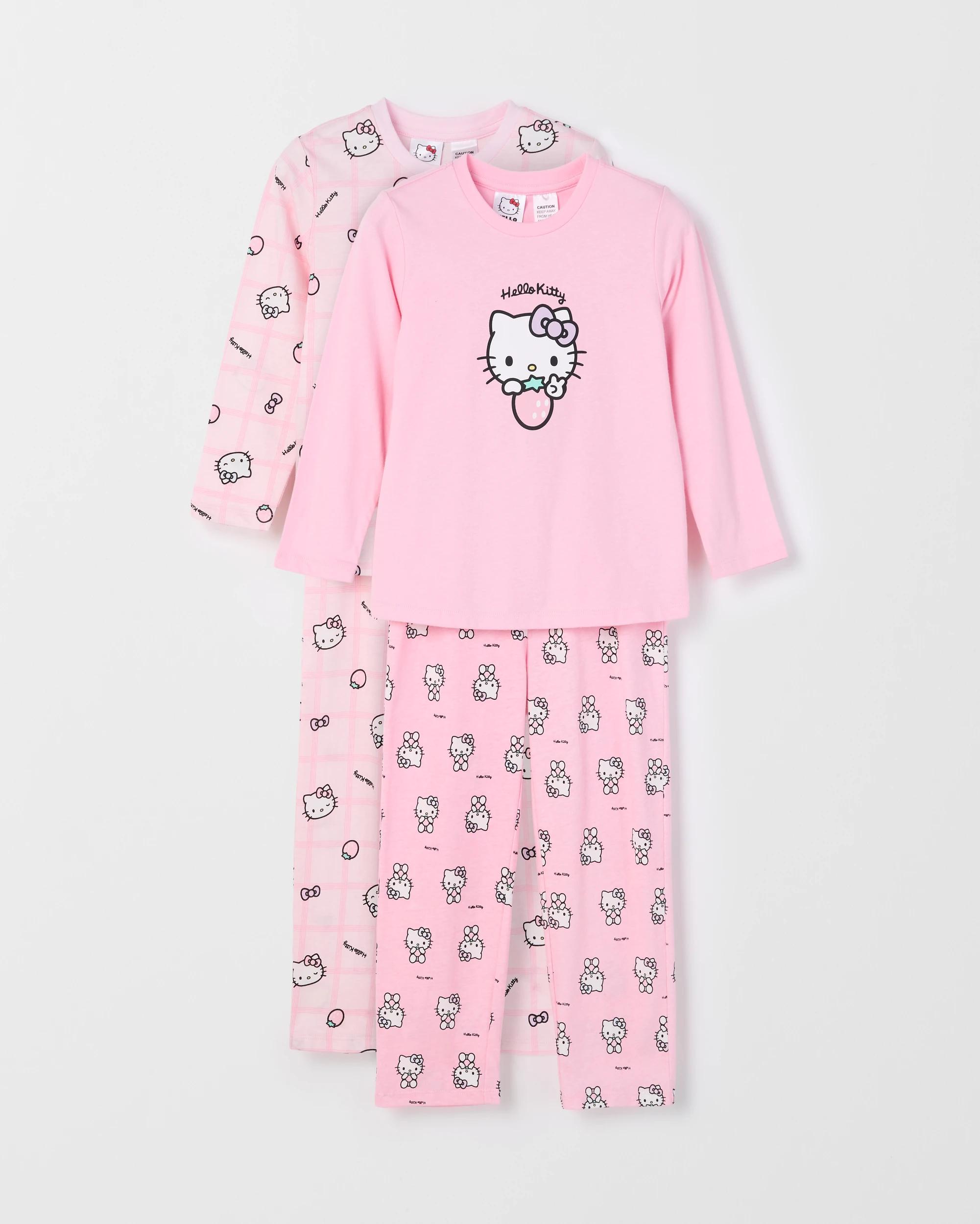 1 Hello Kitty Australian Cotton 2 Pack Younger Girls Pyjama Set HELLO KITTY, 1 of 9