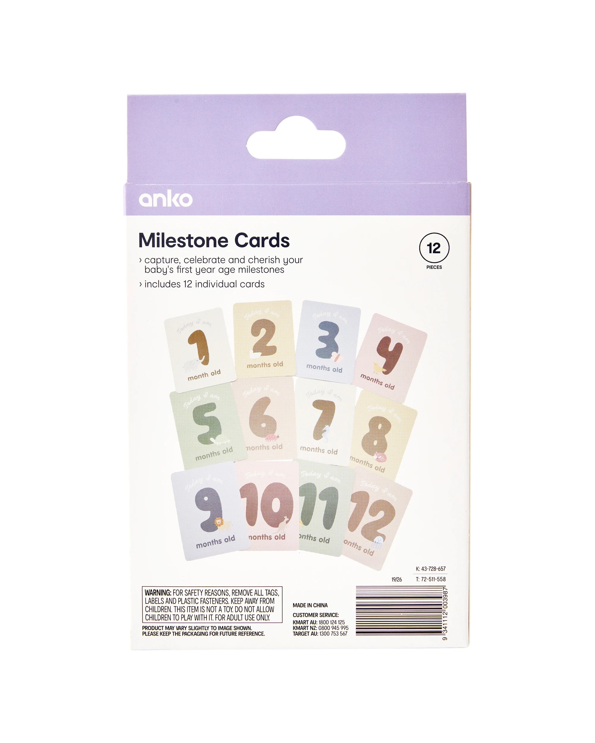 4 12 Piece Milestone Cards, 4 of 4