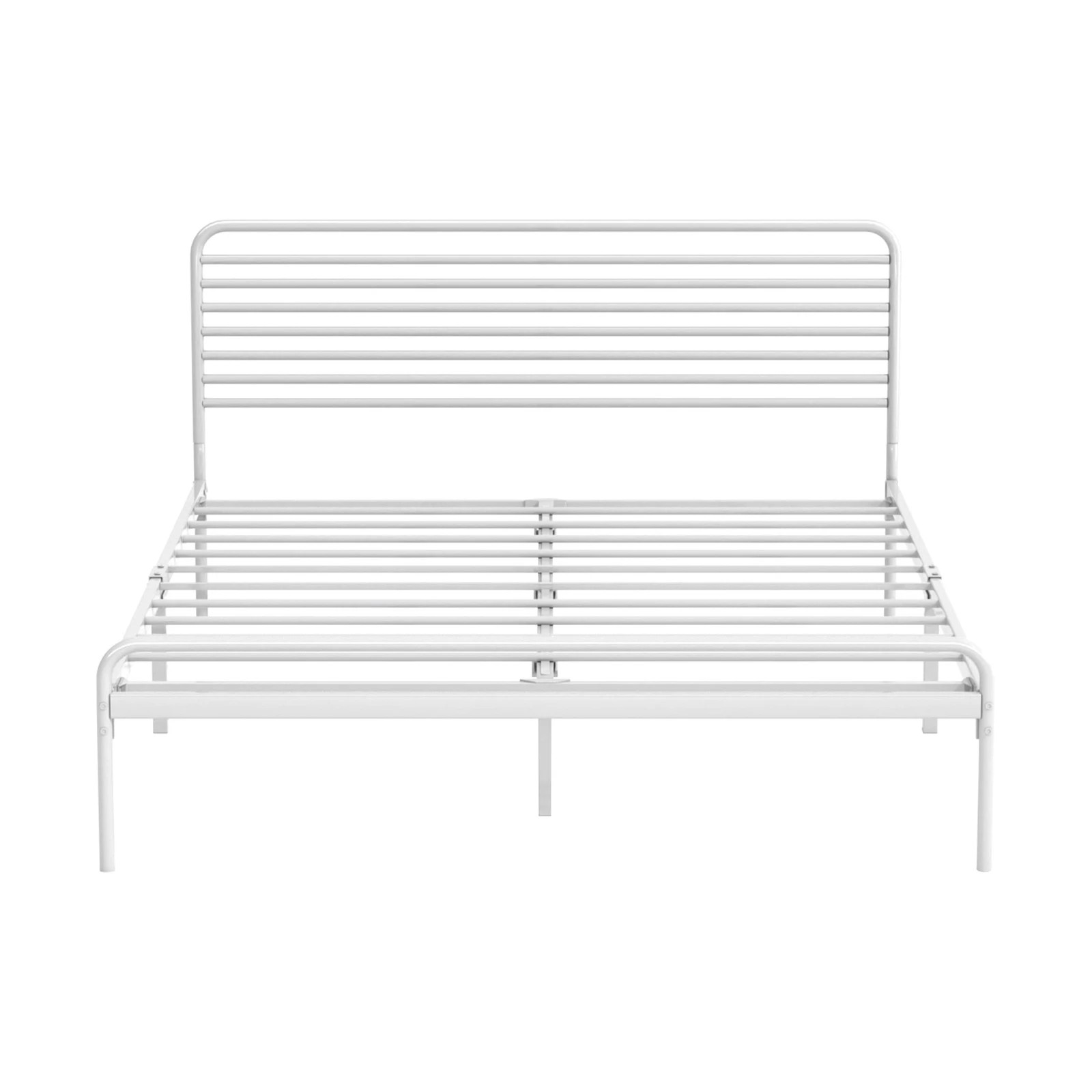 6 Oikiture Metal Bed Frame Double Size Bed Base Beds Platform
 - White, 6 of 9