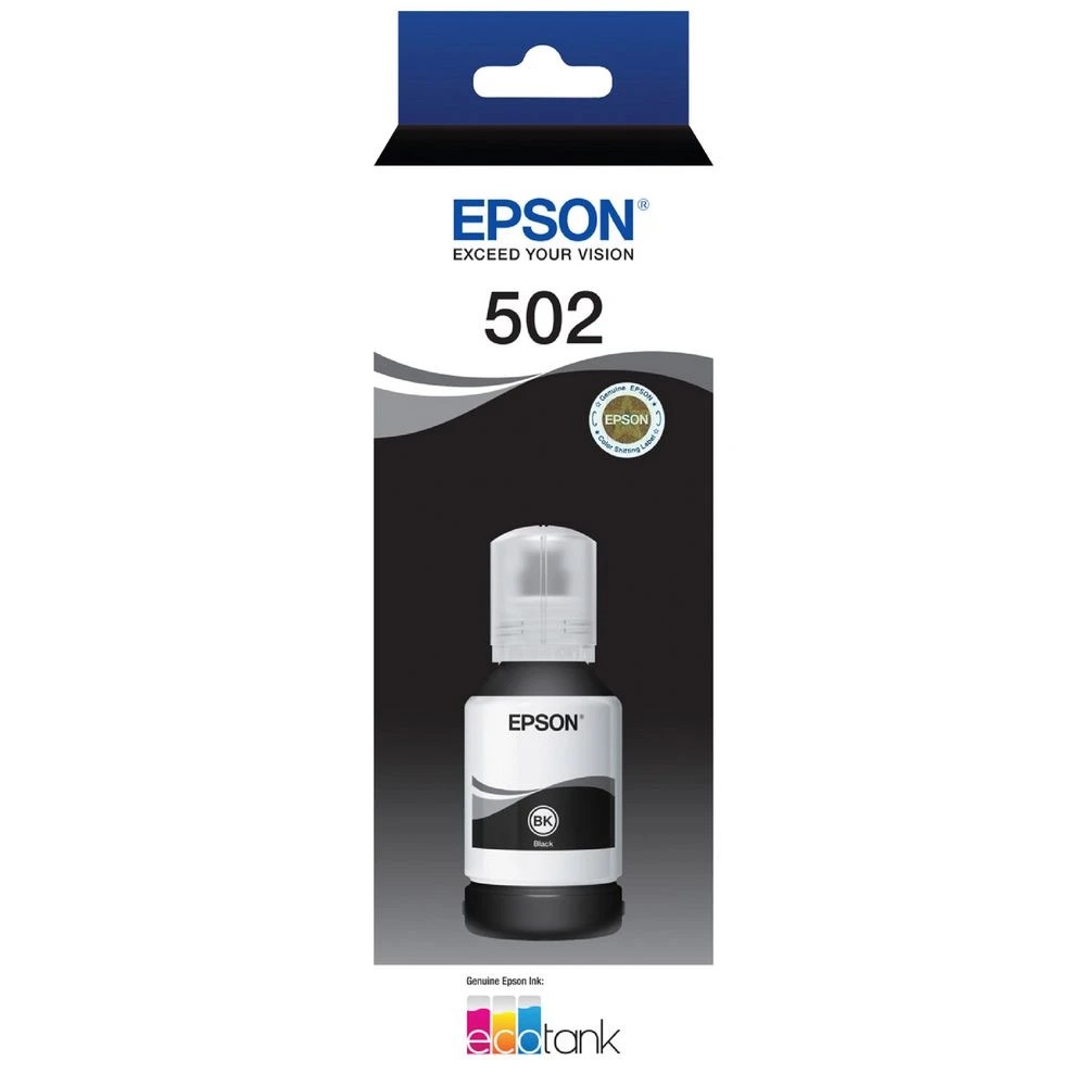 1 Epson T502 Ink Bottle Black, 1 of 2