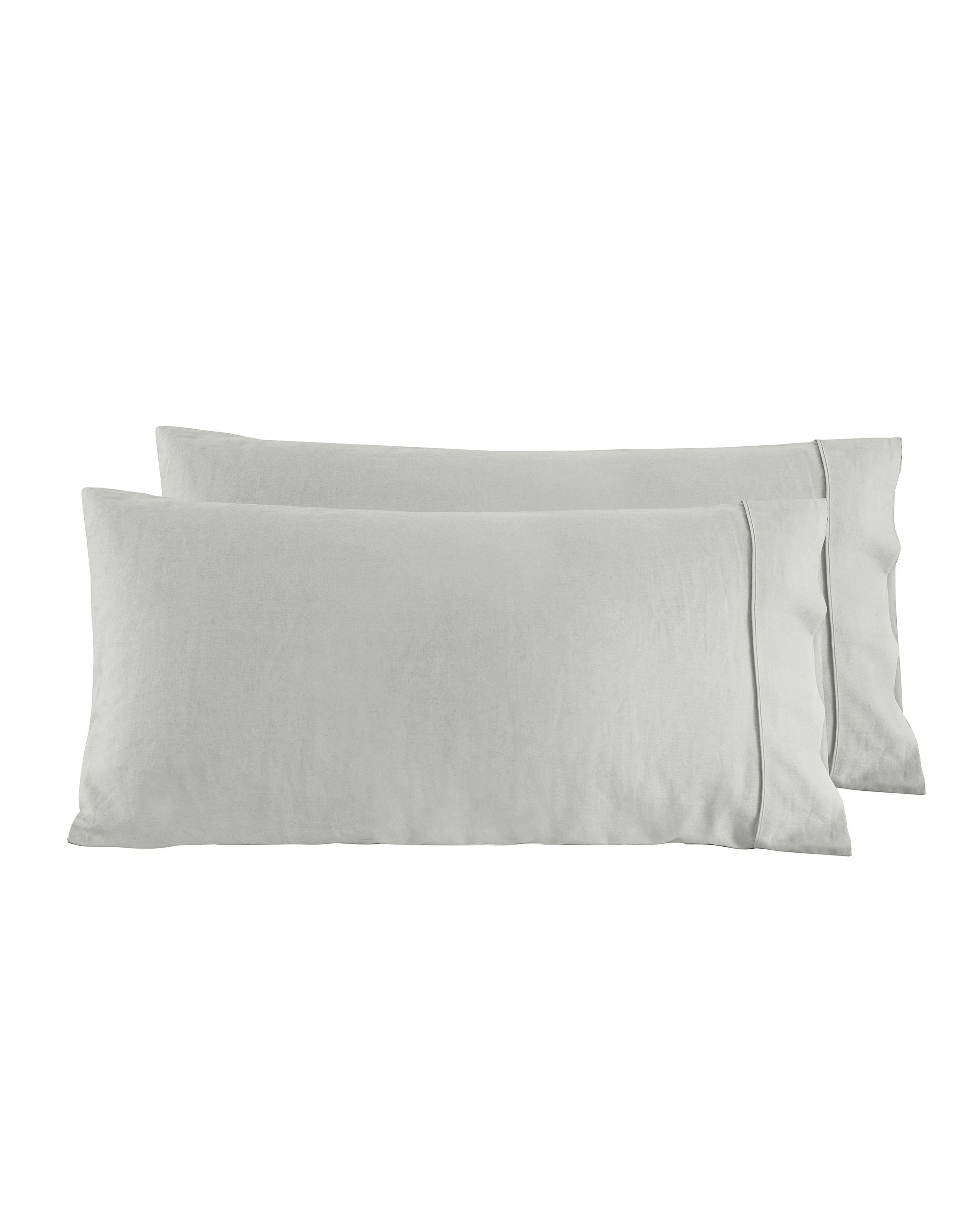 4 Dreamaker Linen Cotton King Pillowcase Twin Pack - Dove Grey, 4 of 5