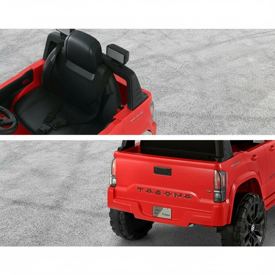 5 Kids Electric Ride On Car Toyota Tacoma Off Road Jeep Toy Cars Remote 12V - Red, 5 of 6