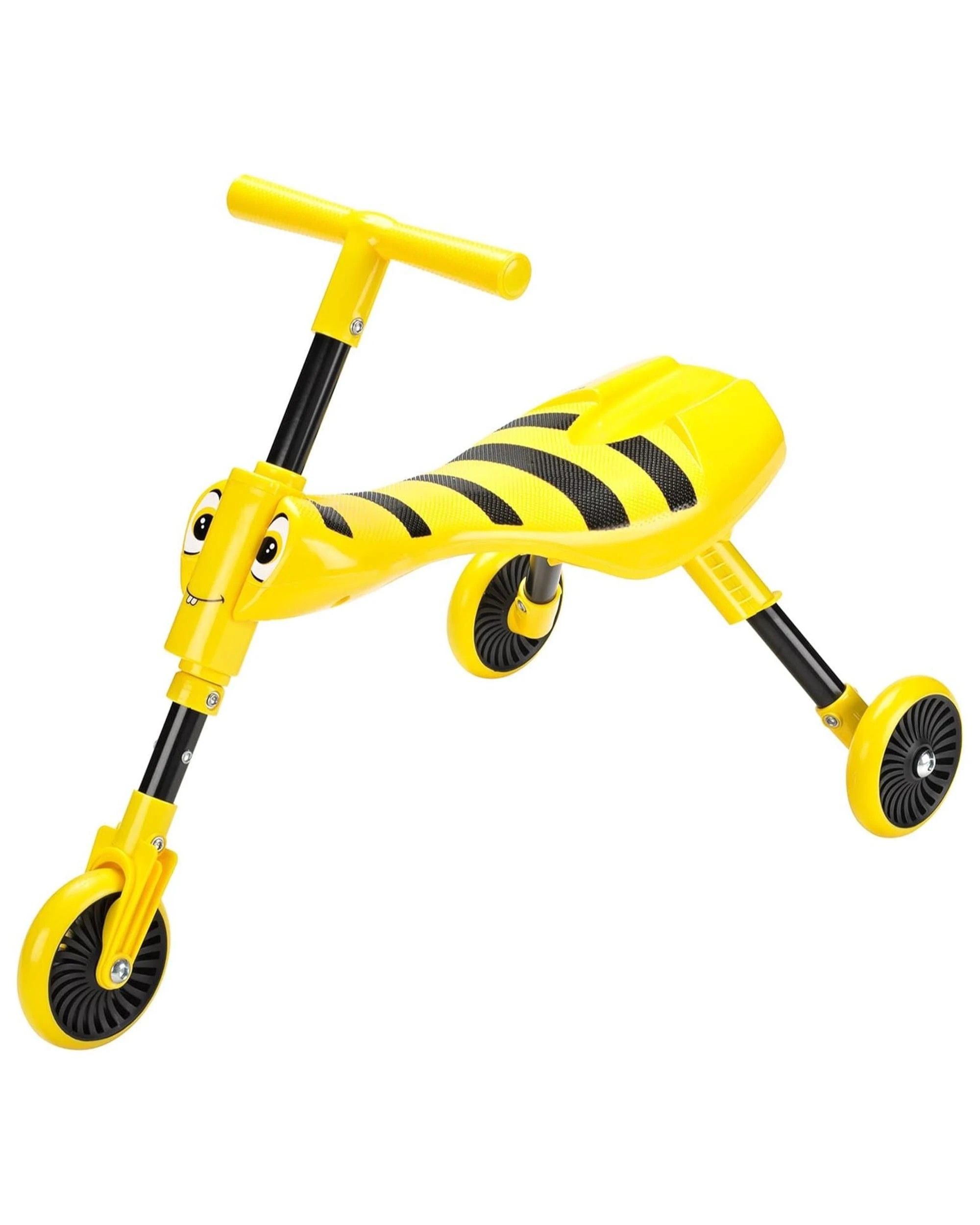 1 Scuttlebug Bumble Yellow/Black Push Tricycle, 1 of 6