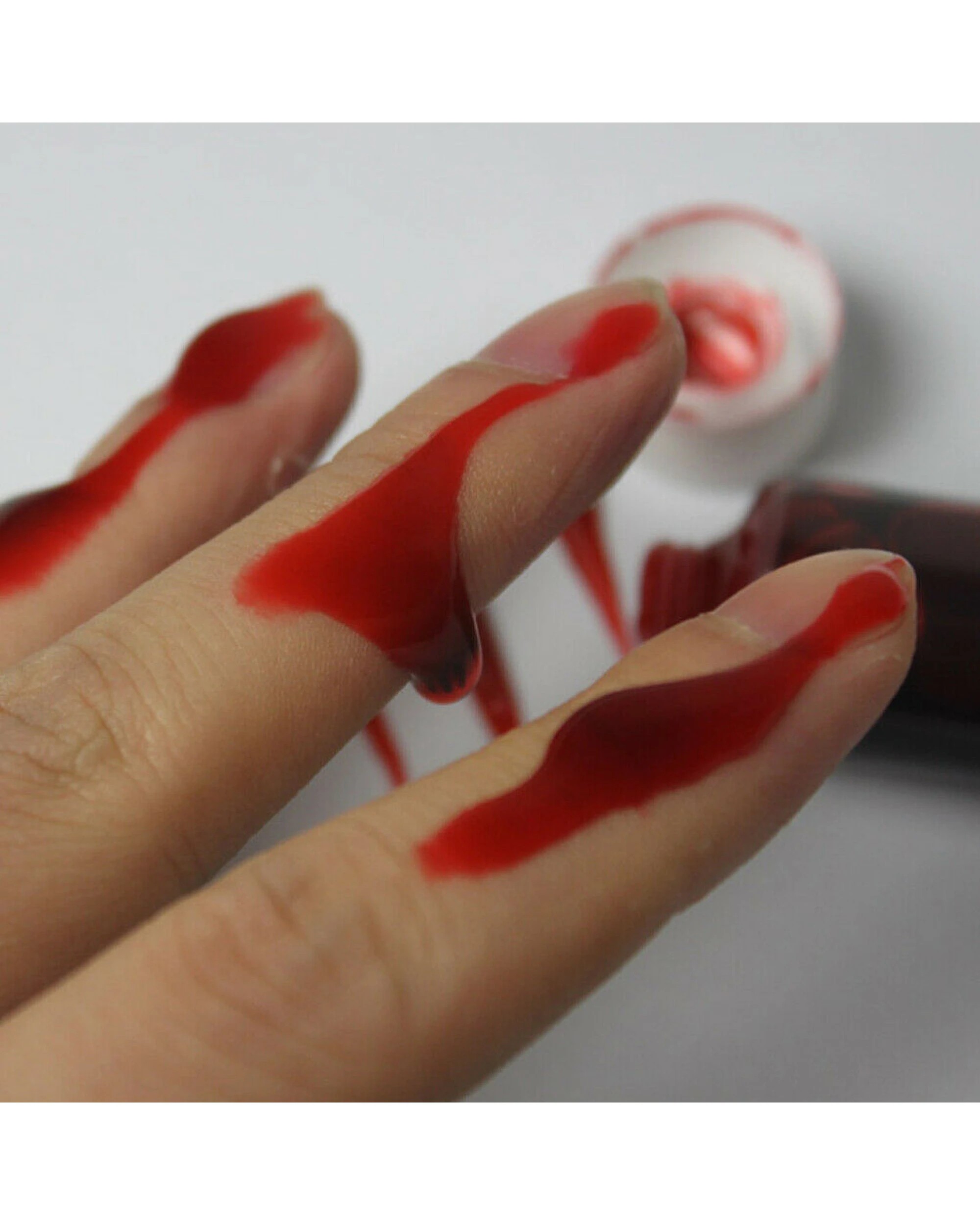 3 BR Costumes Zombie Makeup Gel - Red Fake Blood for Halloween, 3 of 4